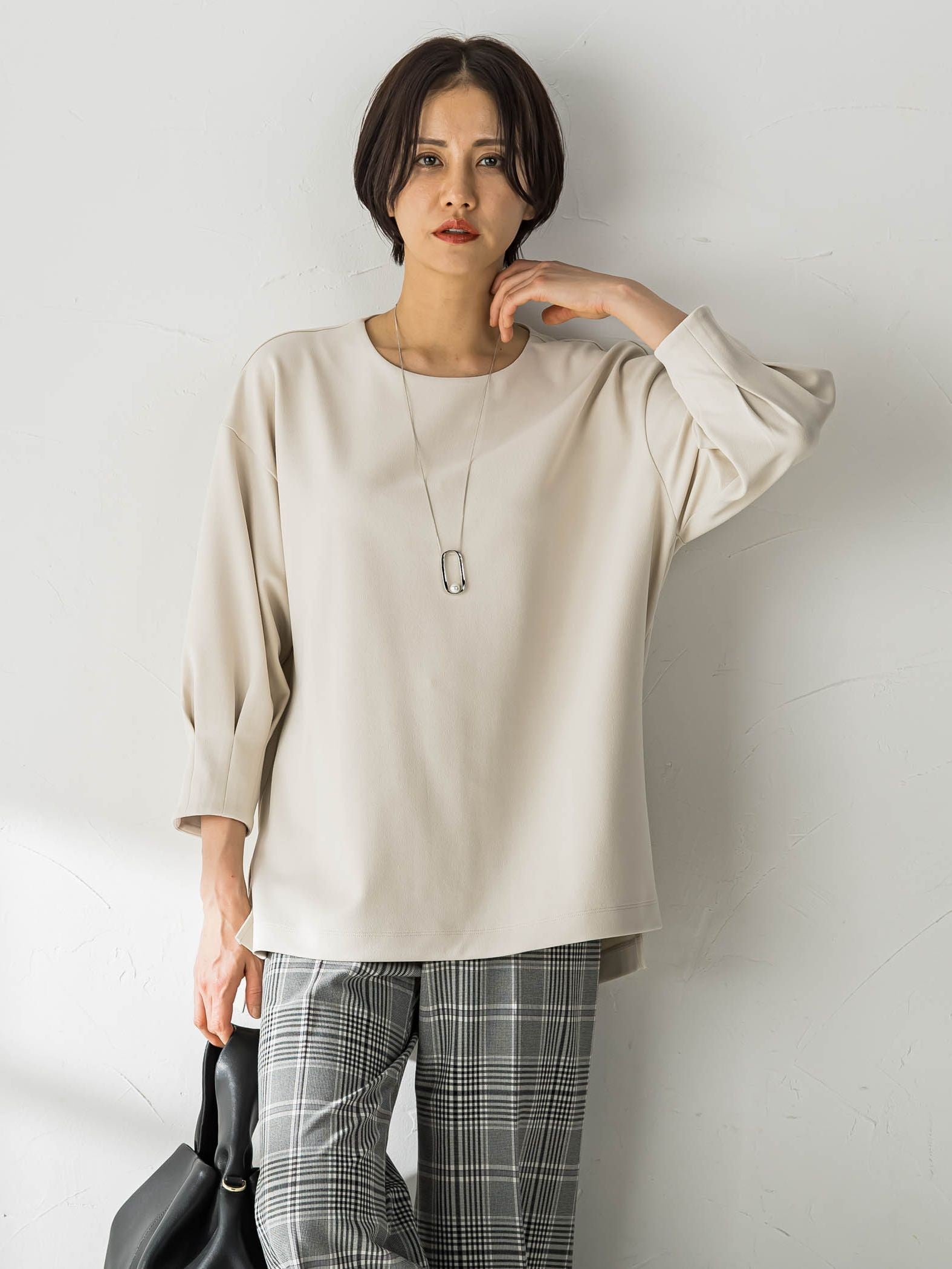 防シワパーフェクトジャージカットソー≪接触冷感/UV/ストレッチ≫