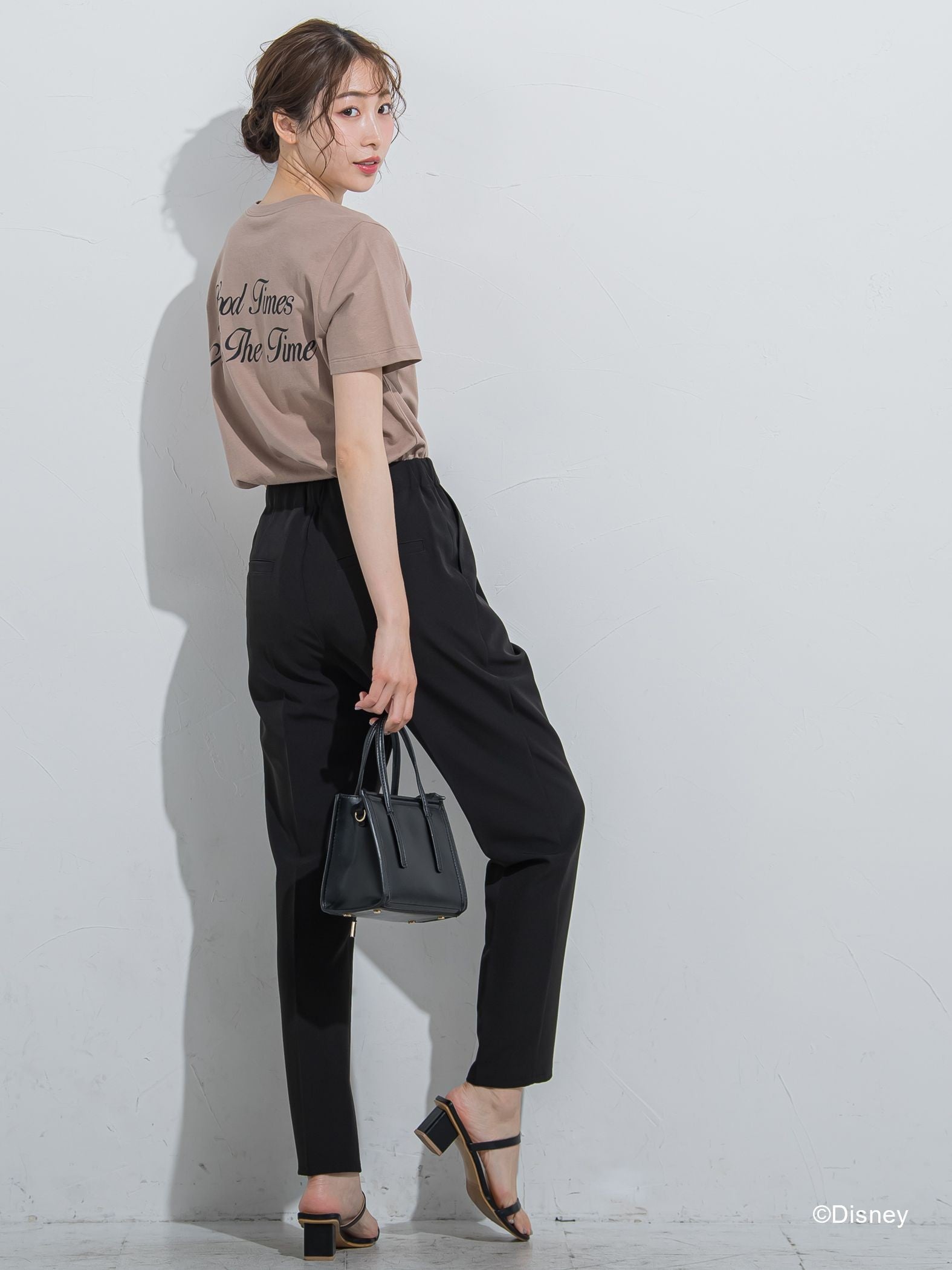 【DISNEY/ディズニー ミッキーマウス】MICKEYコンパクトサイズTシャツ《洗濯機で洗える》
