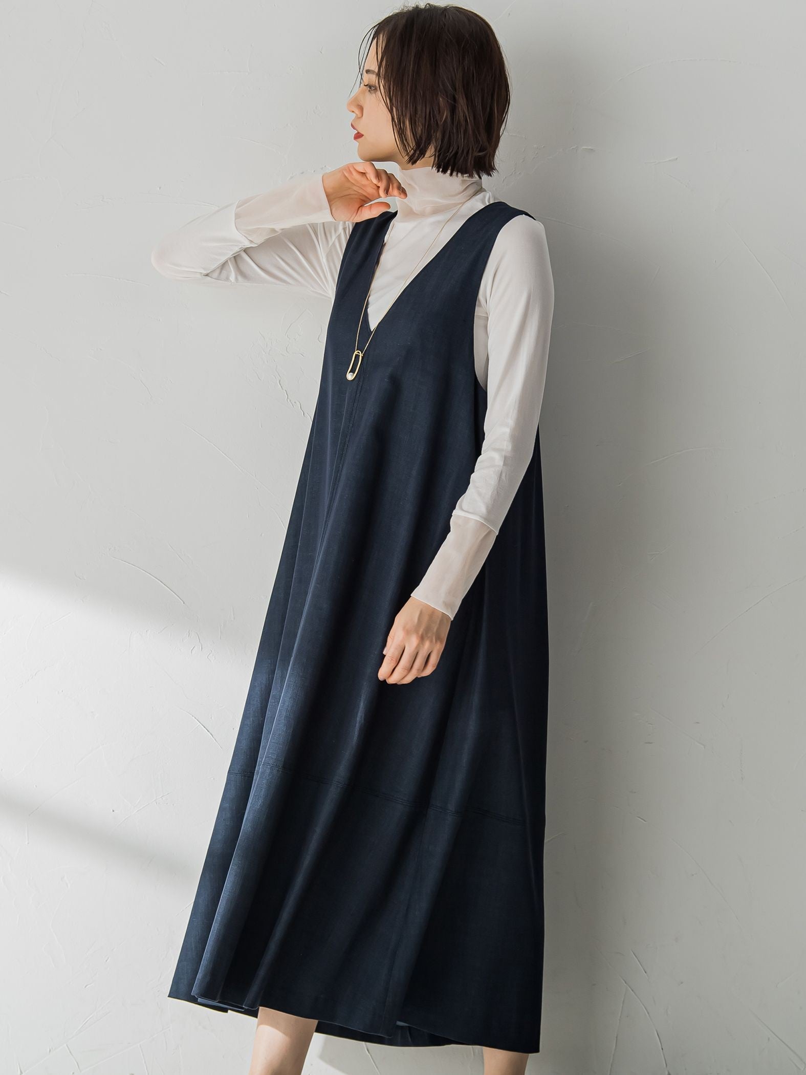 【おとなデニム】ジャンパードレス≪洗える≫