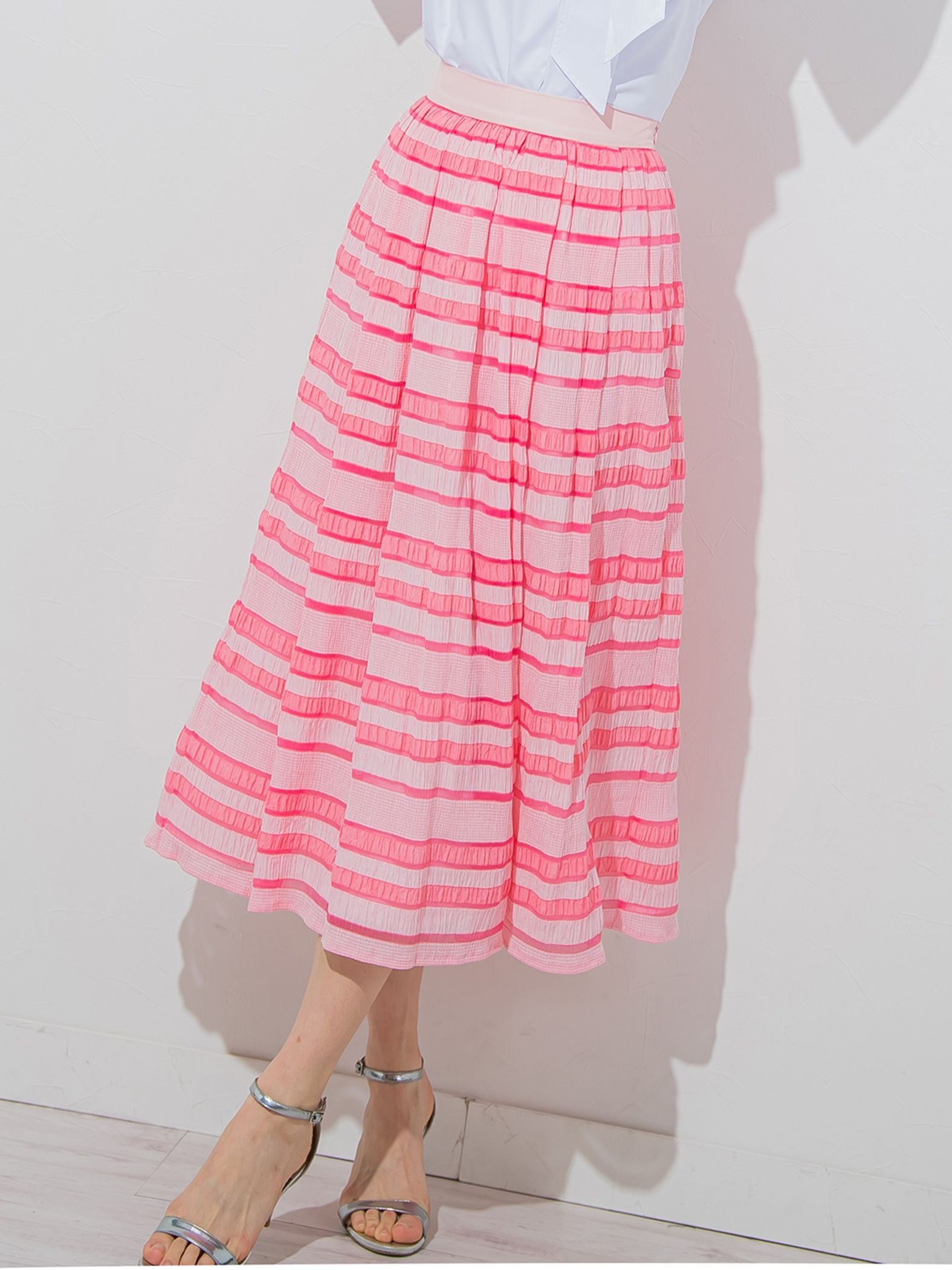 【大きいサイズ】シャーリングシアースカート