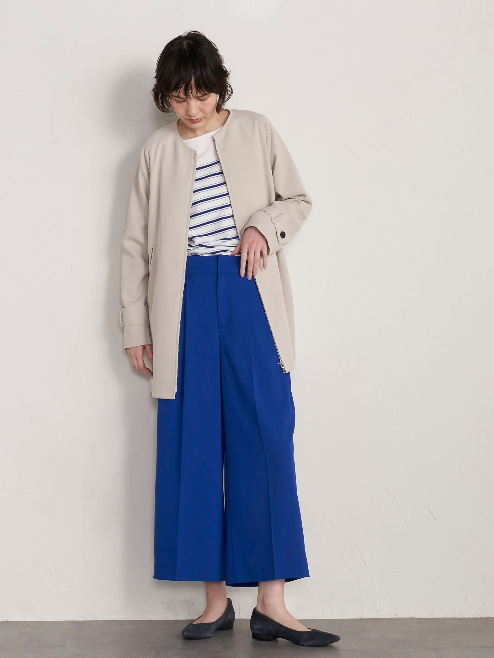 【大きいサイズ】【ECOBLUE】ストレッチパンツ≪洗濯機で洗える≫