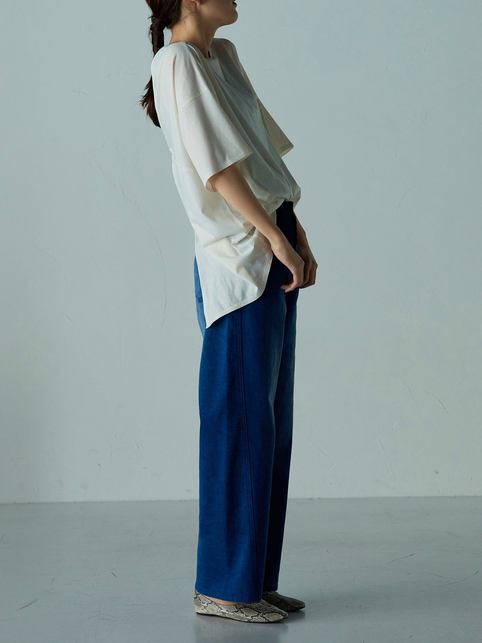 2つの顔が楽しめる 2WAY厚盛ロゴTシャツ ≪PREMIUM COTTON≫