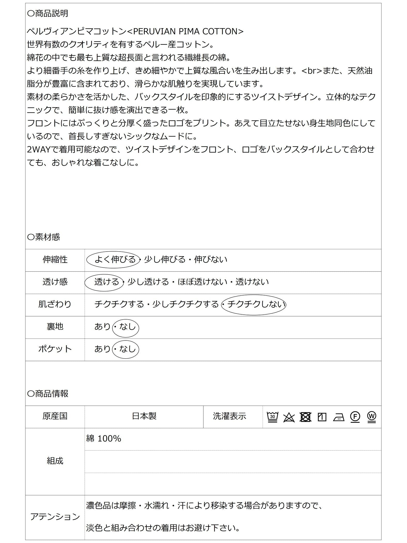 2つの顔が楽しめる 2WAY厚盛ロゴTシャツ ≪PREMIUM COTTON≫