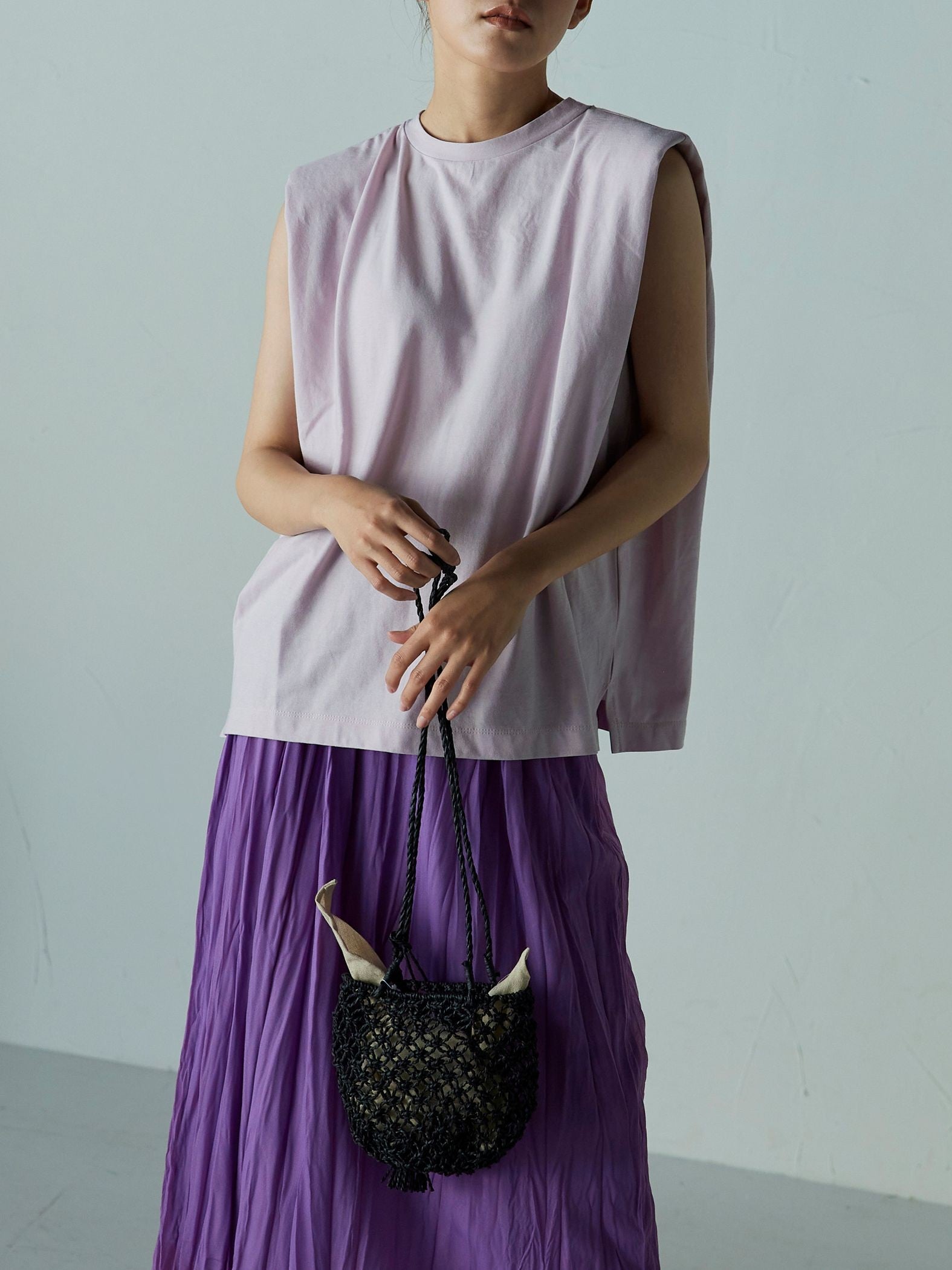肩パット付きフレンチスリーブTOPS