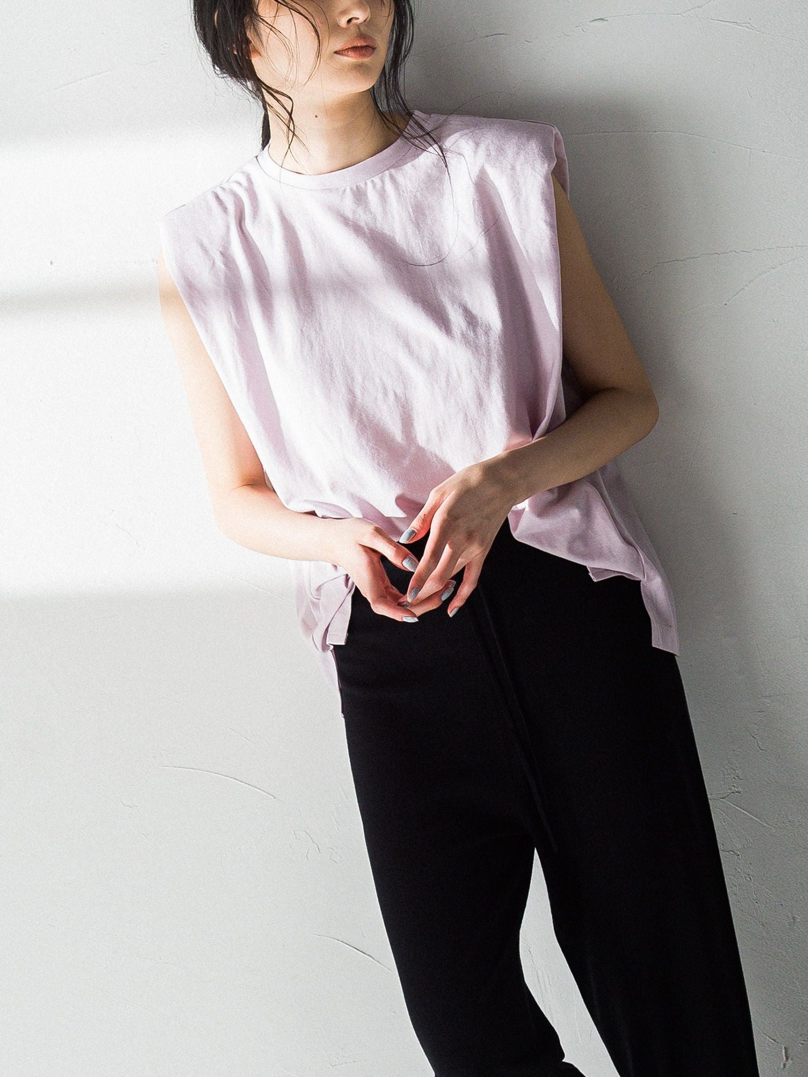 肩パット付きフレンチスリーブTOPS