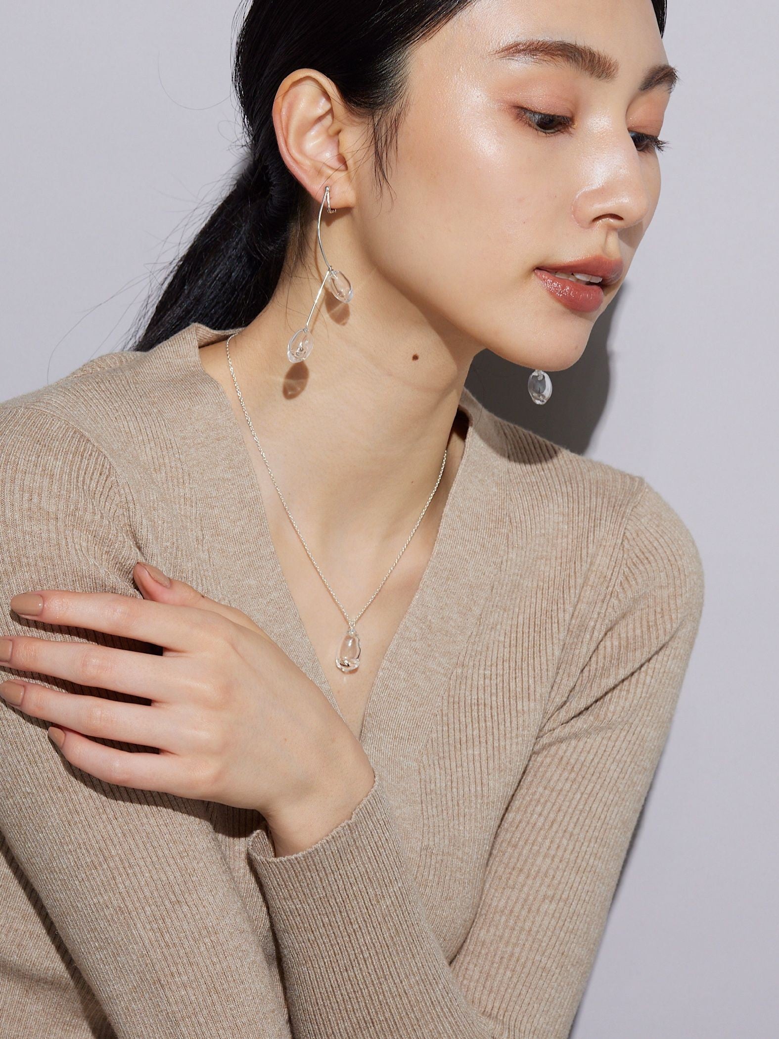 【JLounge限定】《 Damia earring 》 パフュームガラスイヤリング