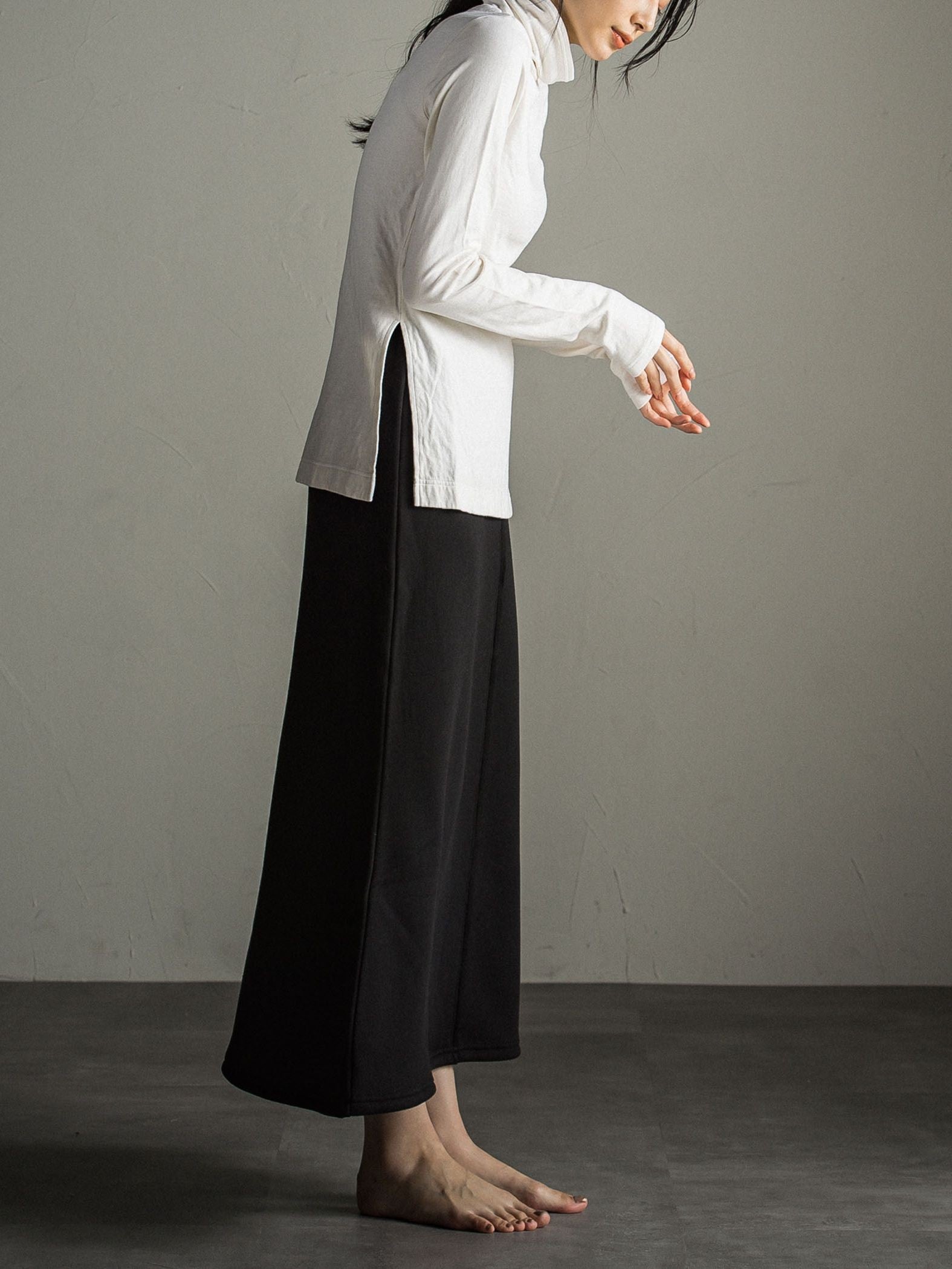 とろけるような至福の肌心地 HEAVENLY COTTON ハイネックカットソー ≪手洗い可能≫