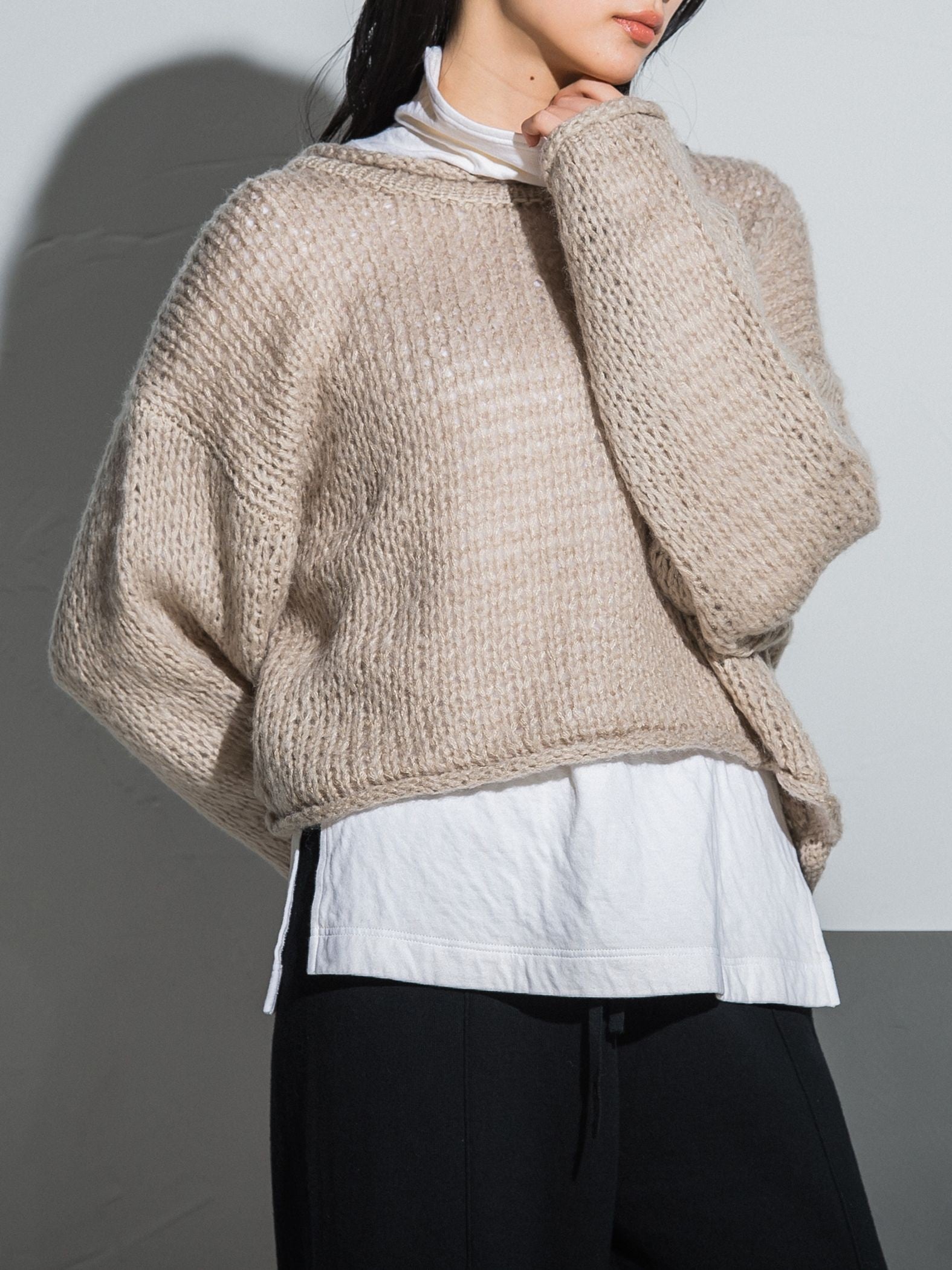 とろけるような至福の肌心地 HEAVENLY COTTON ハイネックカットソー ≪手洗い可能≫