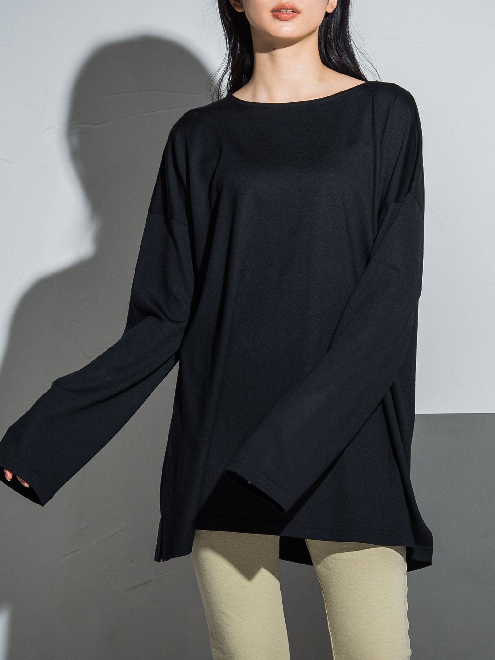 オールシーズン使える ウォッシャブルウールTシャツ ≪手洗い可能≫