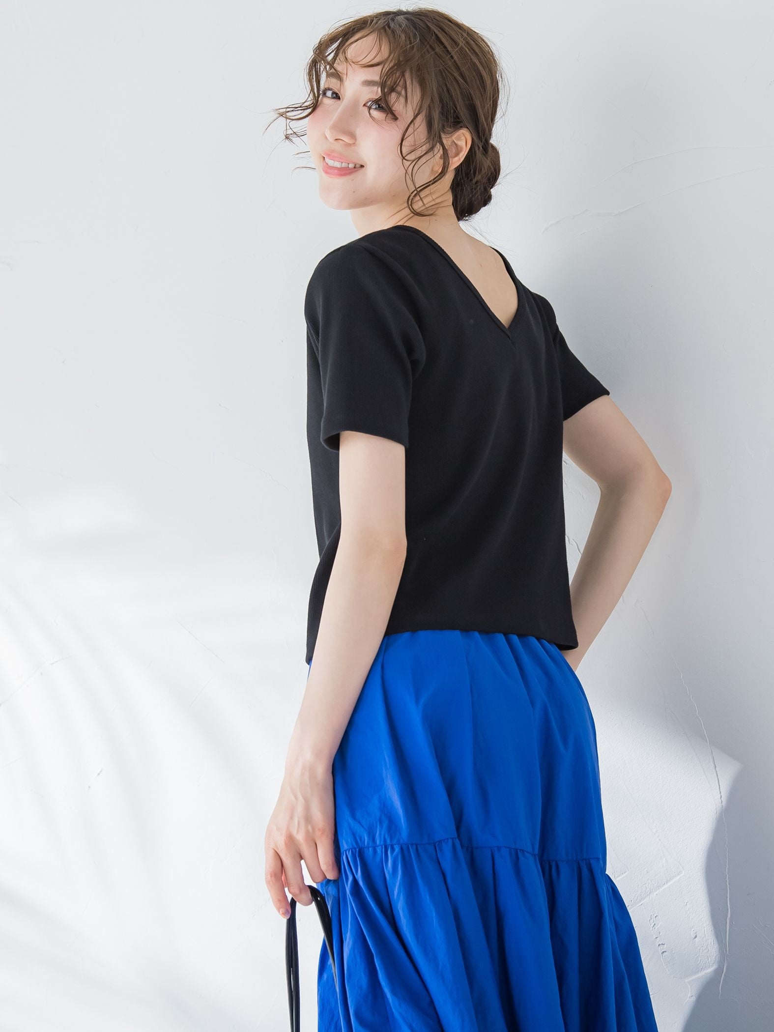 【着回し力抜群】テレコバックオープンTシャツ《洗濯機で洗える》