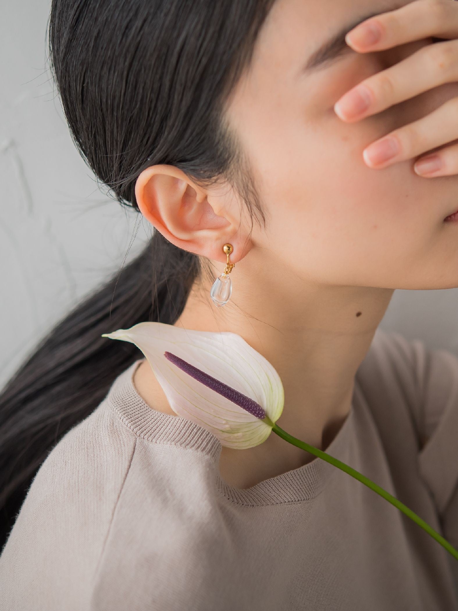 【JLounge限定】《 Sol earring 》 パフュームガラスイヤリング