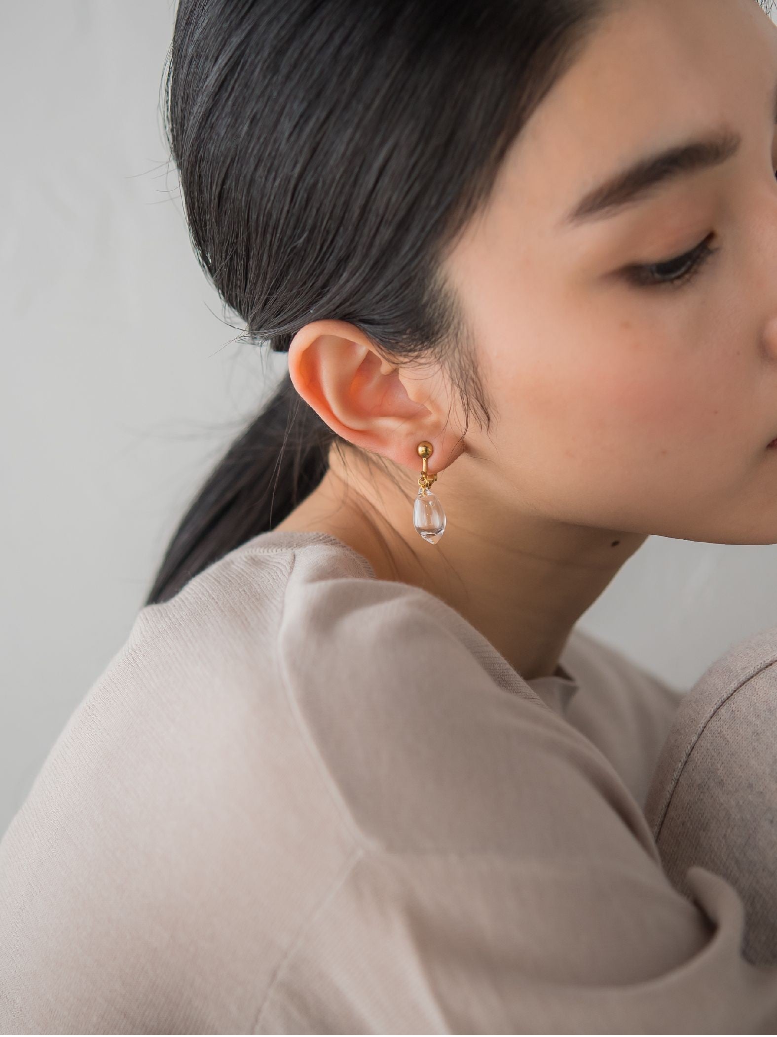 【JLounge限定】《 Sol earring 》 パフュームガラスイヤリング