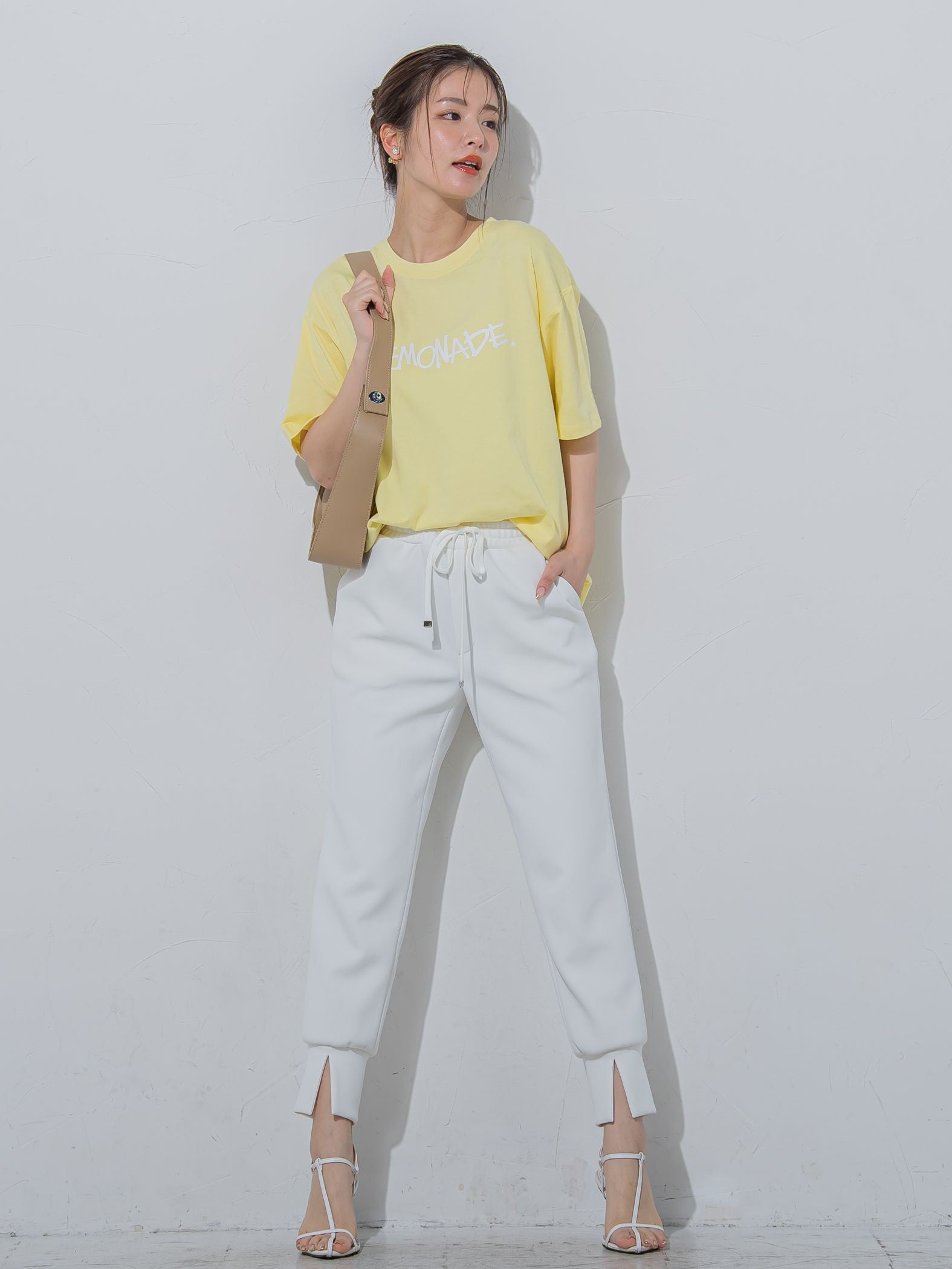 【夏のストリートファッション】レモネードプリントTシャツ《洗濯機で洗える》