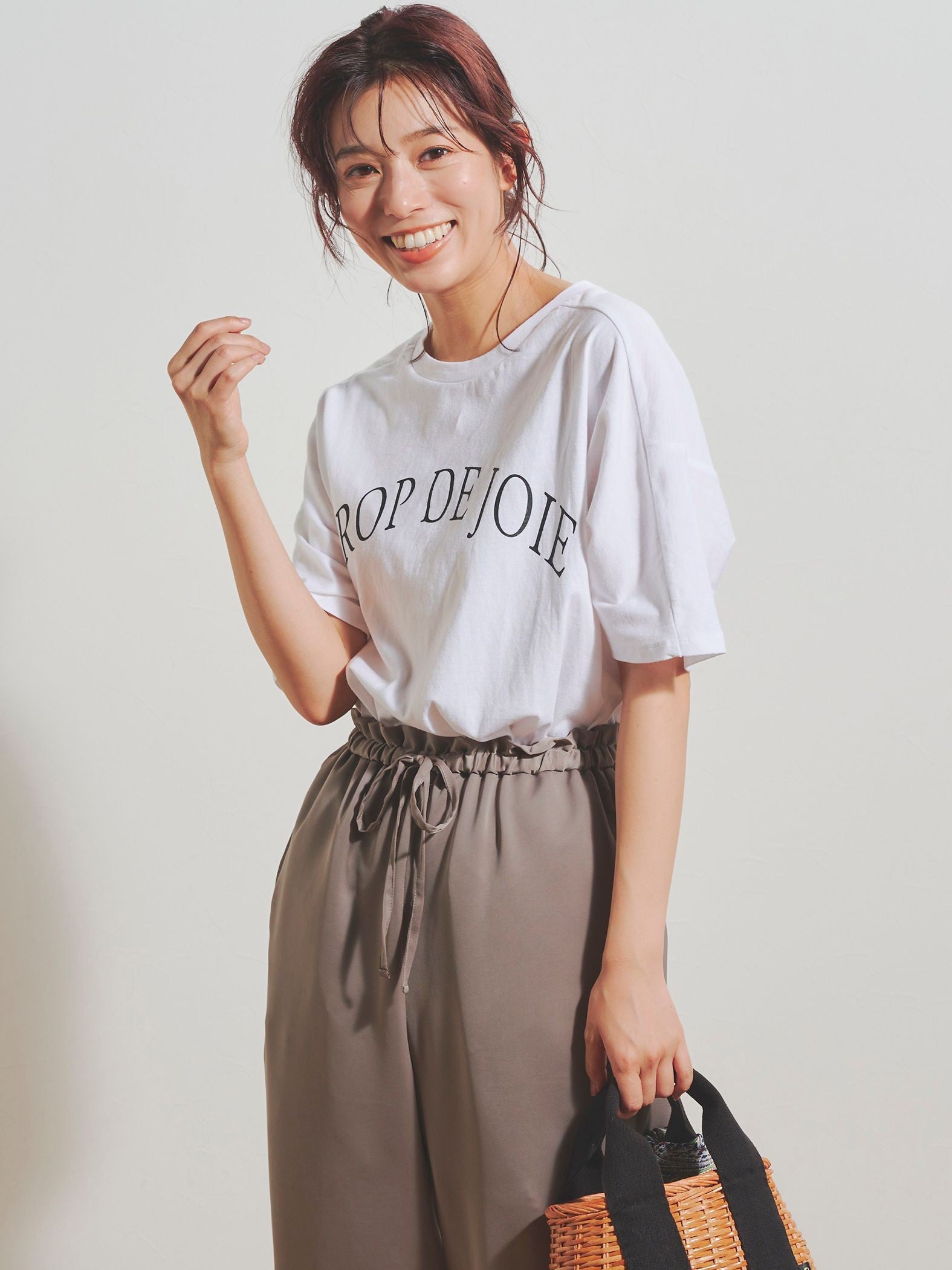 グログランラインロゴTシャツ≪手洗い可能≫