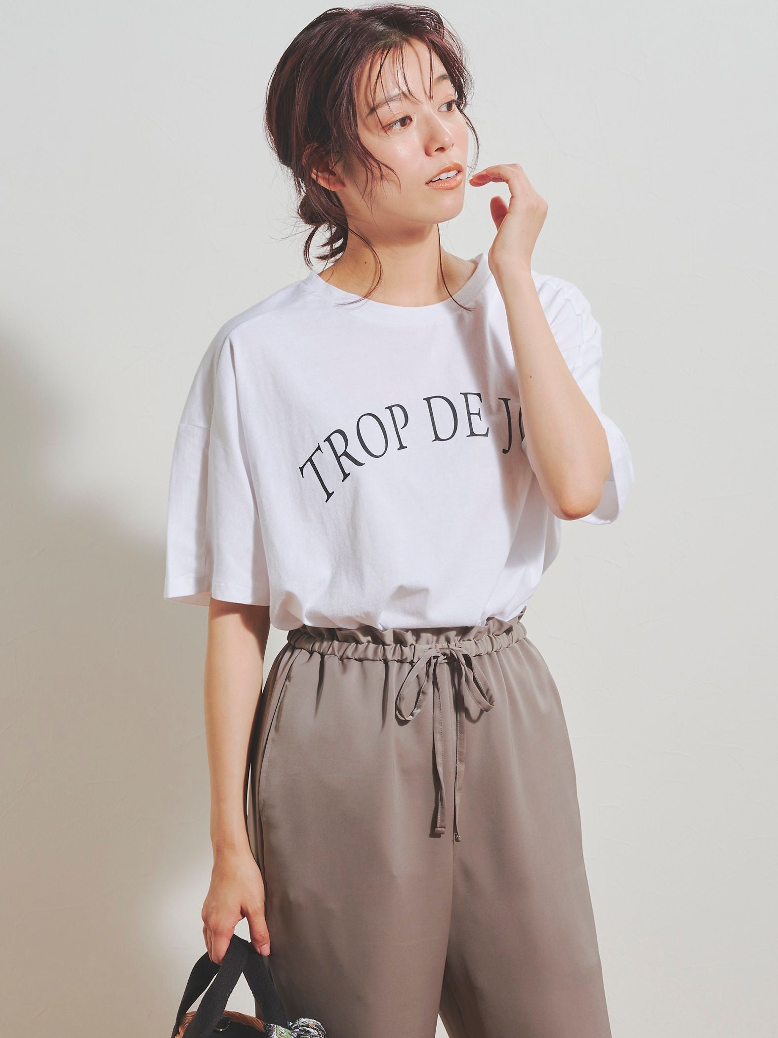 グログランラインロゴTシャツ≪手洗い可能≫