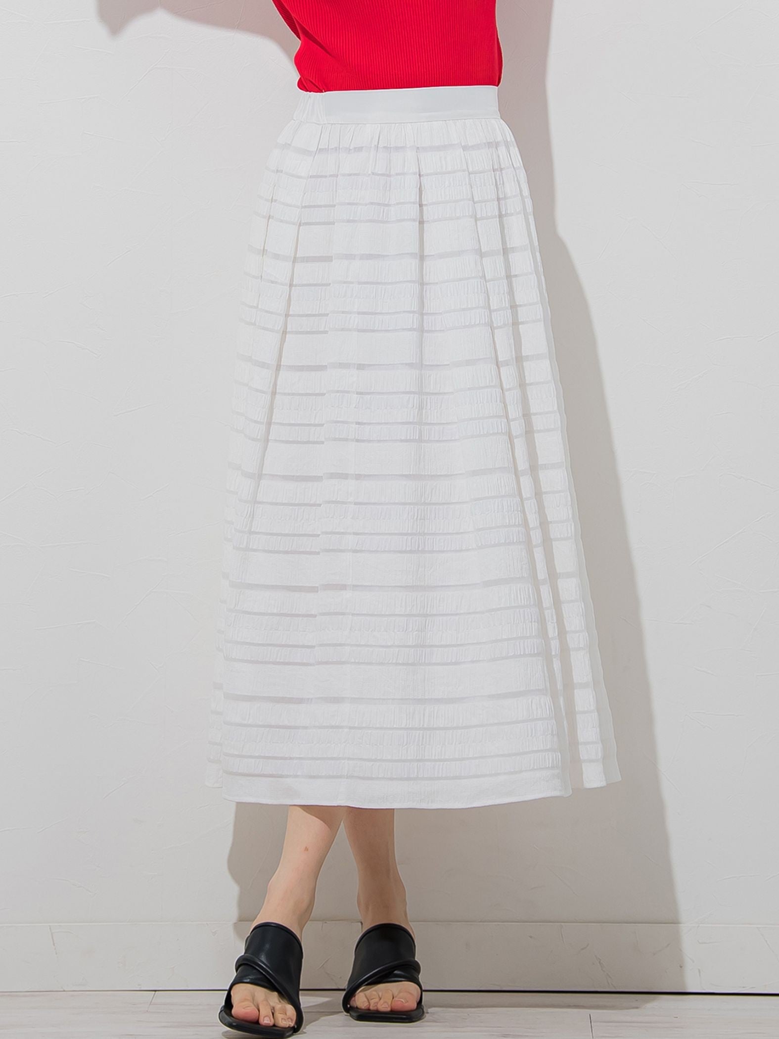 【大きいサイズ】シャーリングシアースカート