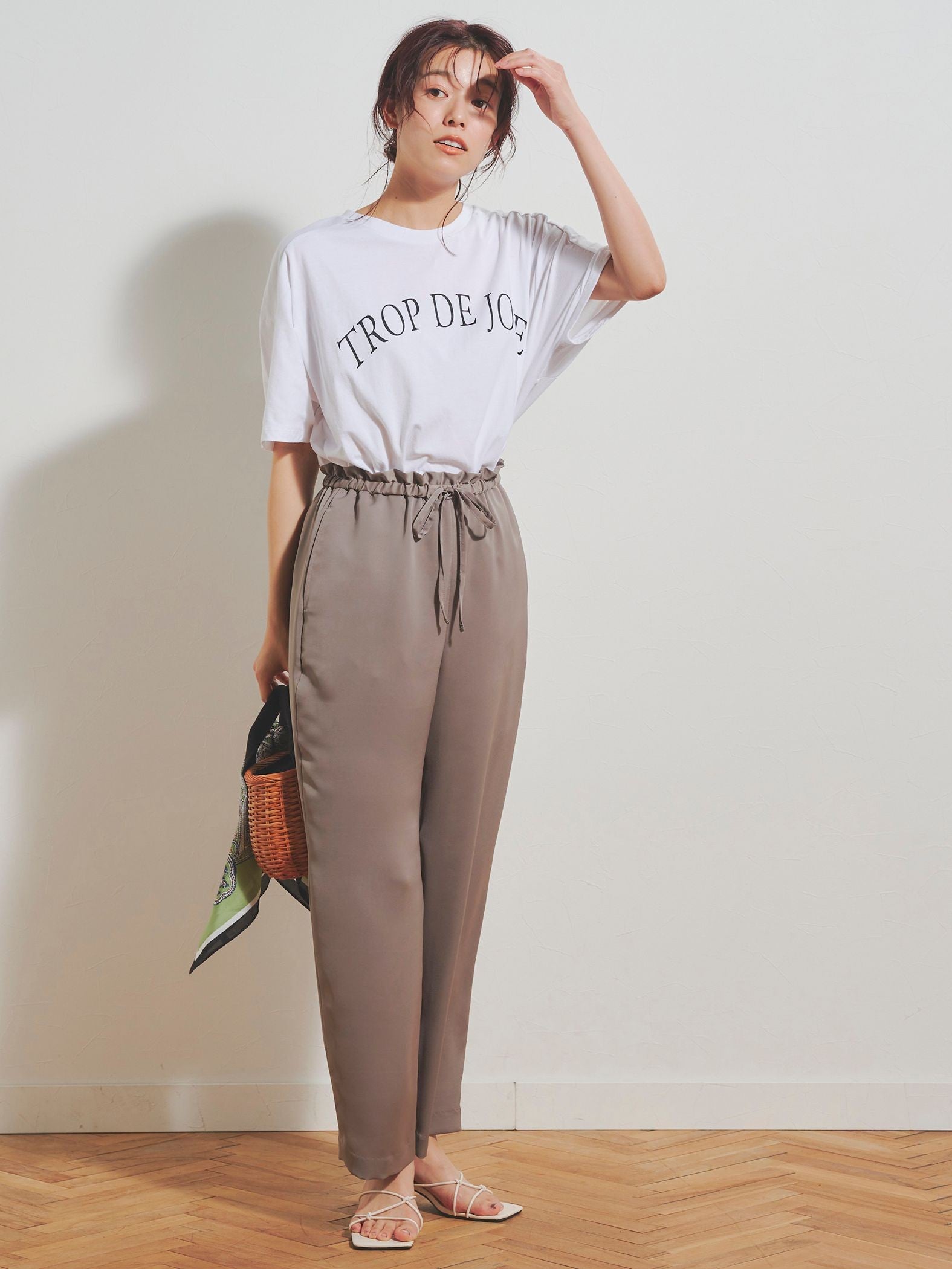 グログランラインロゴTシャツ≪手洗い可能≫
