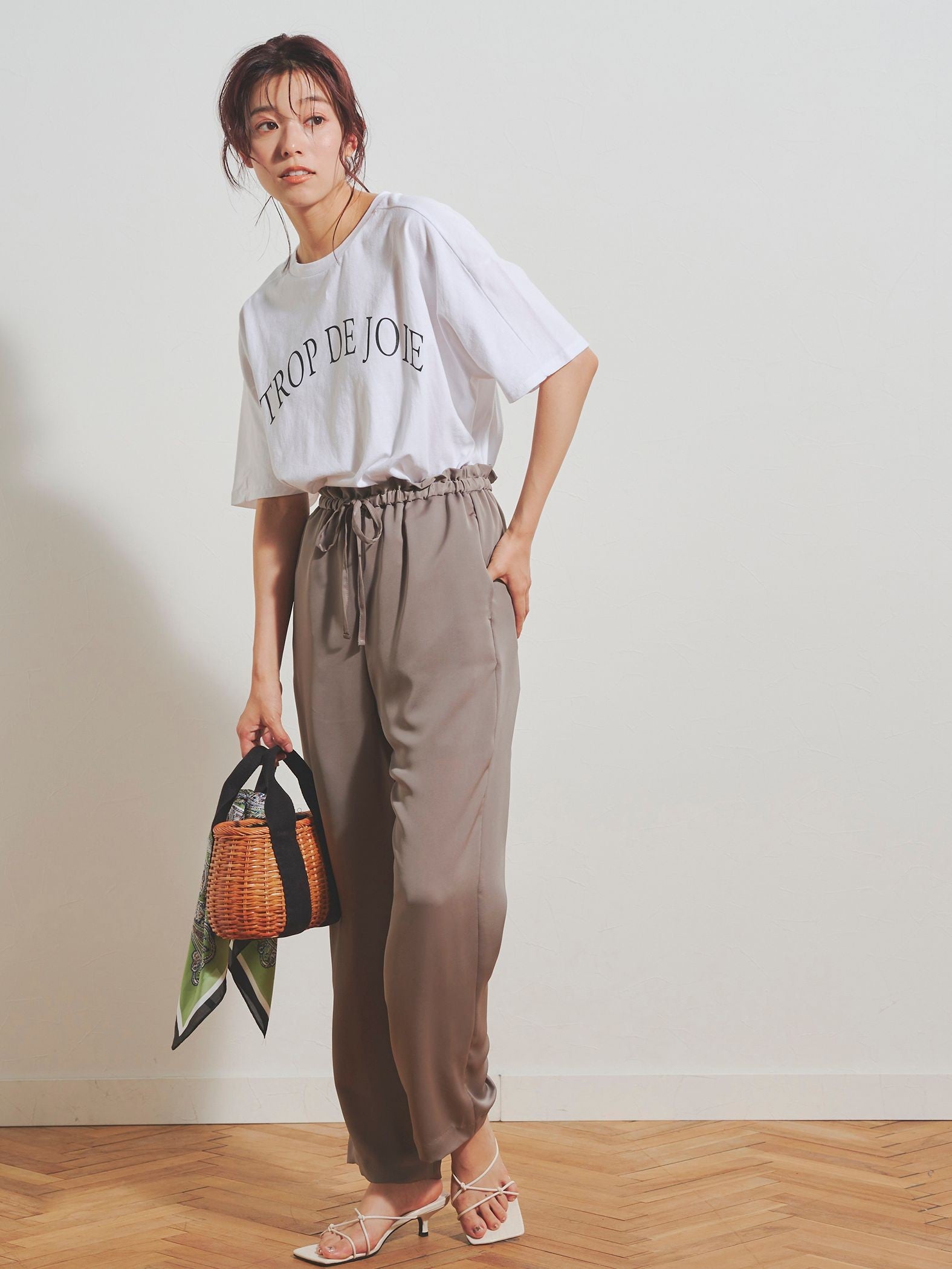 グログランラインロゴTシャツ≪手洗い可能≫