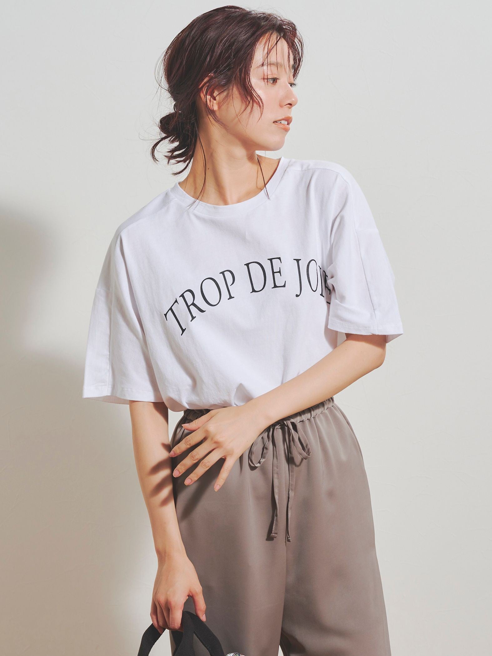 グログランラインロゴTシャツ≪手洗い可能≫
