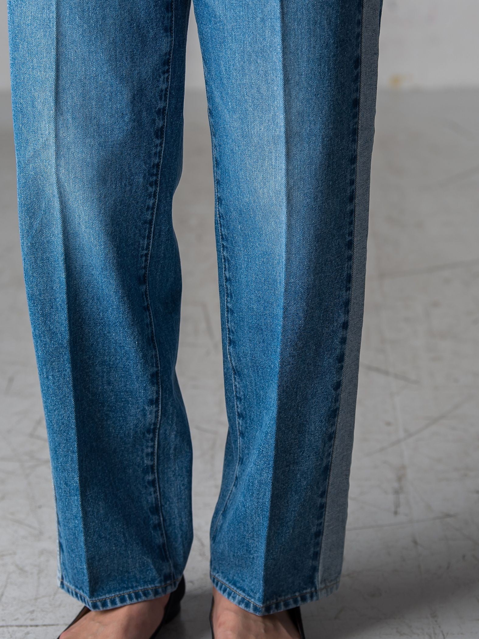 WATER LESS DENIMサイドラインパンツ≪洗濯機で洗える≫