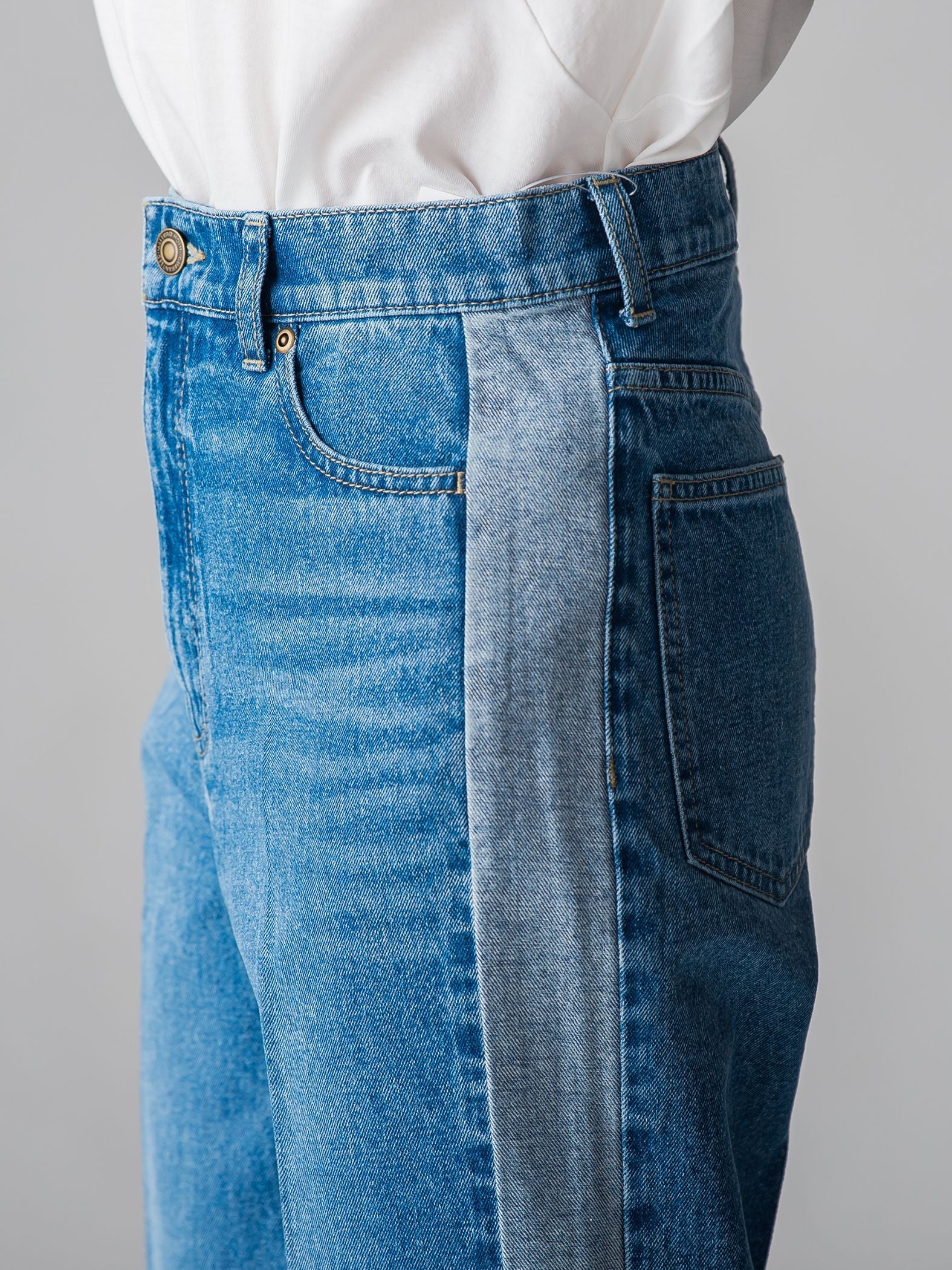 WATER LESS DENIMサイドラインパンツ≪洗濯機で洗える≫