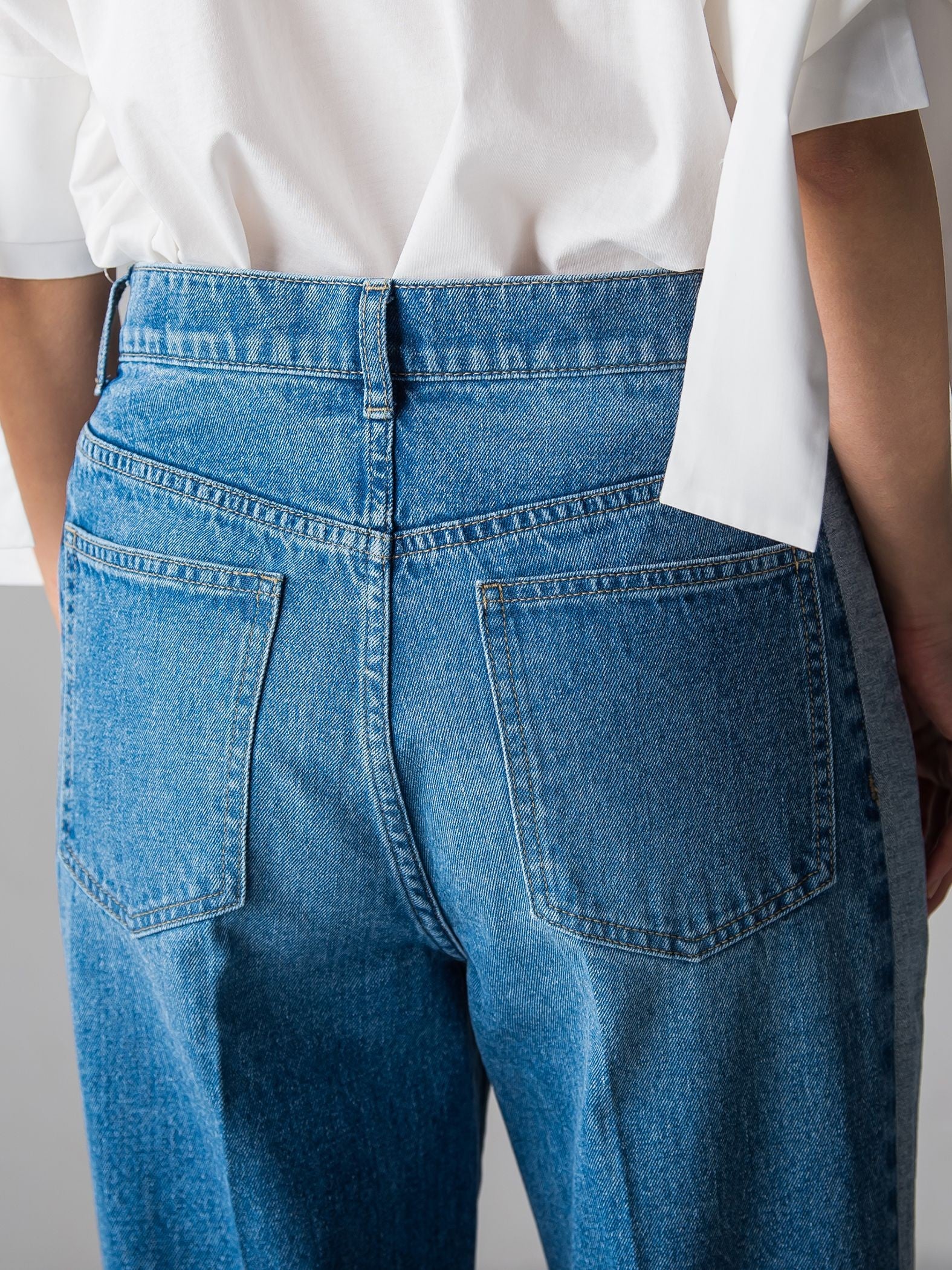 WATER LESS DENIMサイドラインパンツ≪洗濯機で洗える≫
