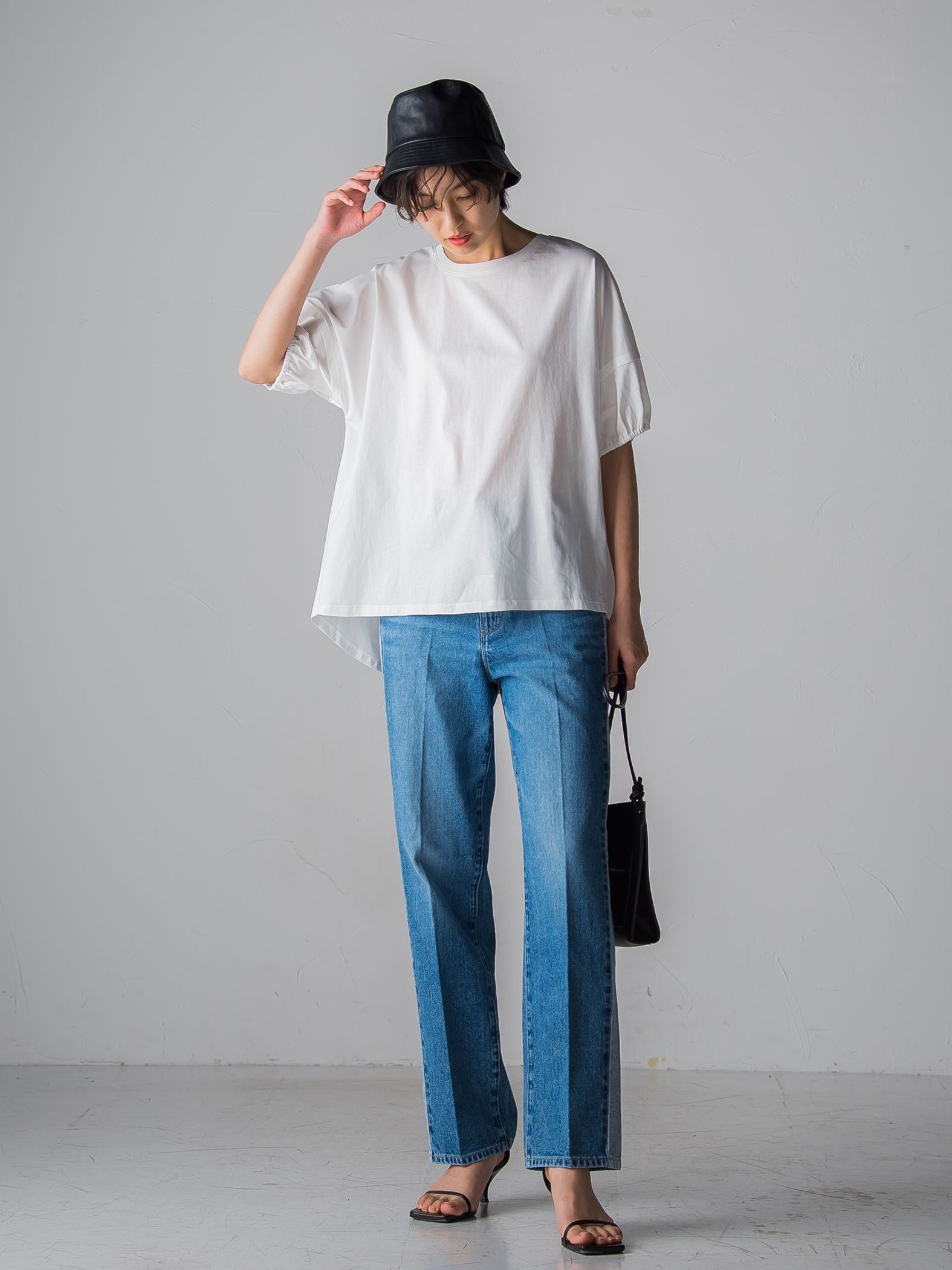WATER LESS DENIMサイドラインパンツ≪洗濯機で洗える≫