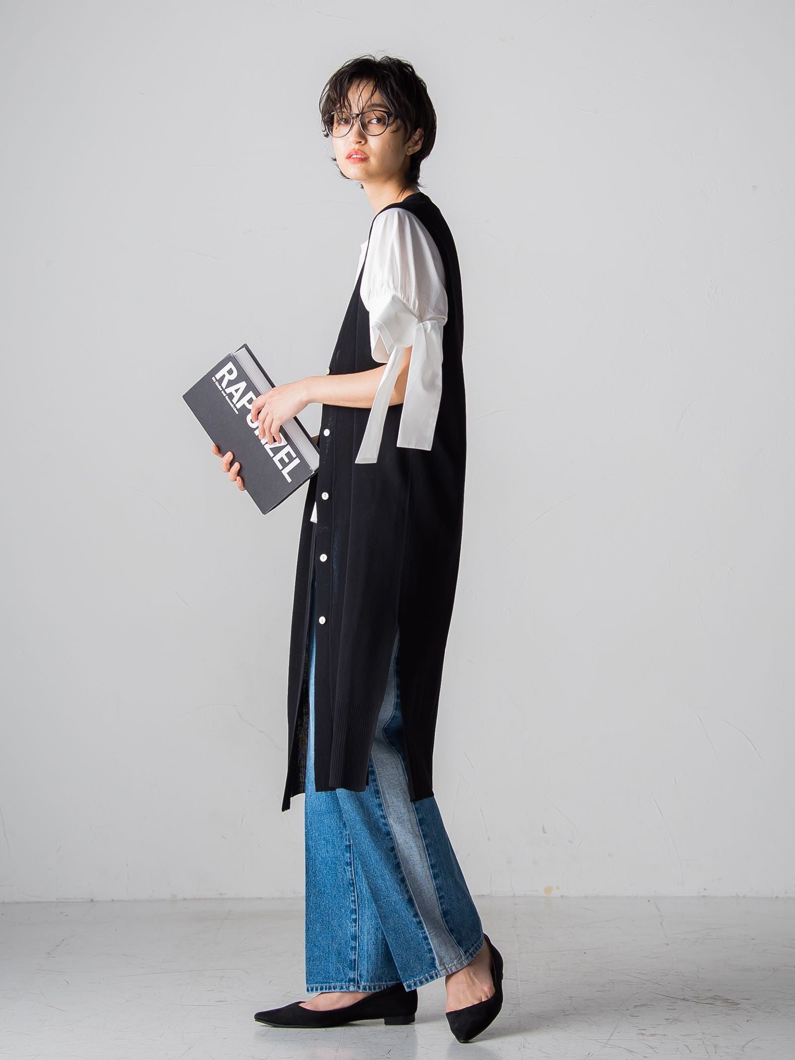 WATER LESS DENIMサイドラインパンツ≪洗濯機で洗える≫