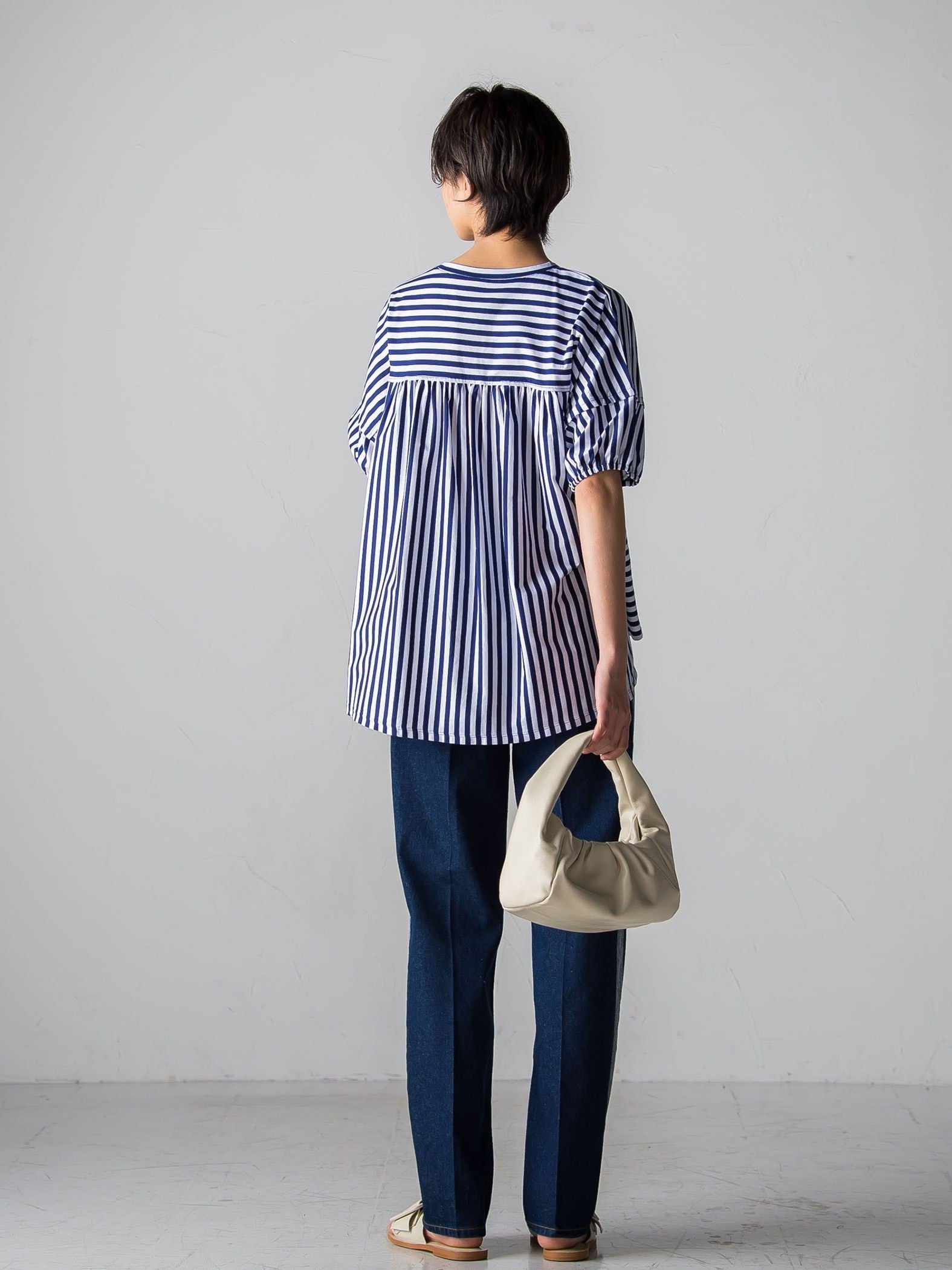 WATER LESS DENIMサイドラインパンツ≪洗濯機で洗える≫