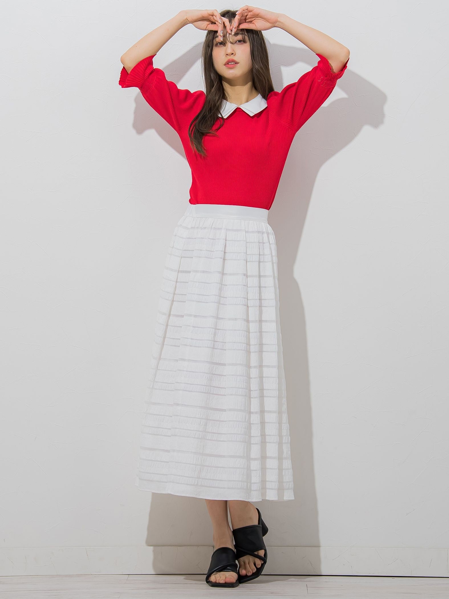 【大きいサイズ】シャーリングシアースカート