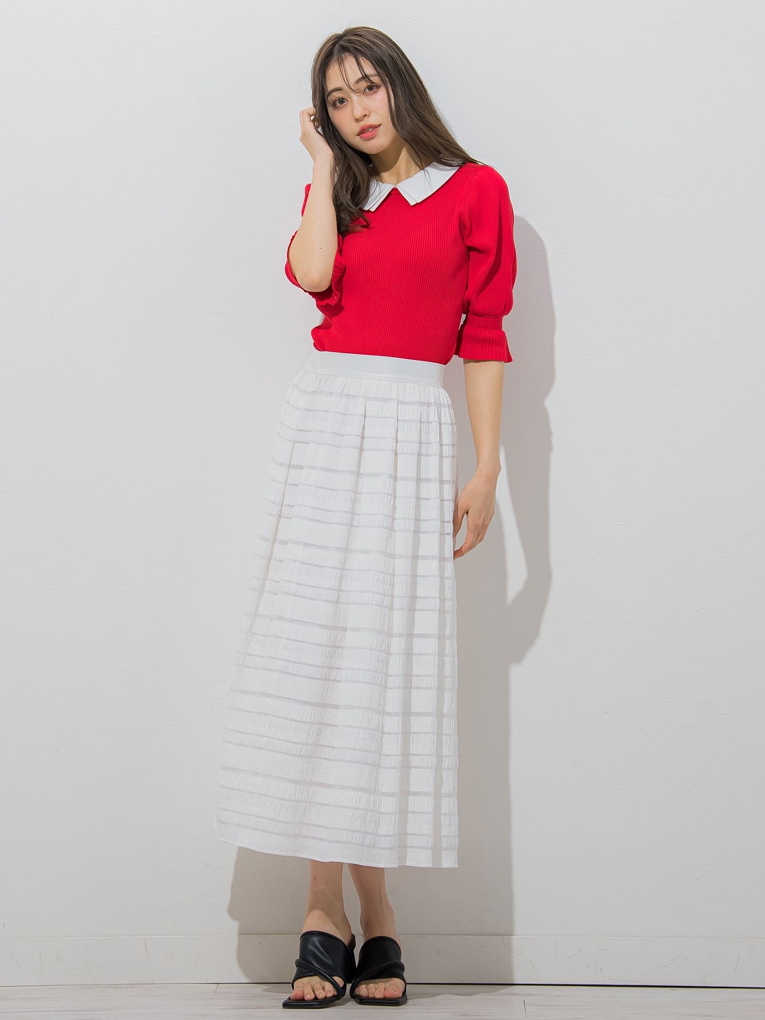 【大きいサイズ】シャーリングシアースカート
