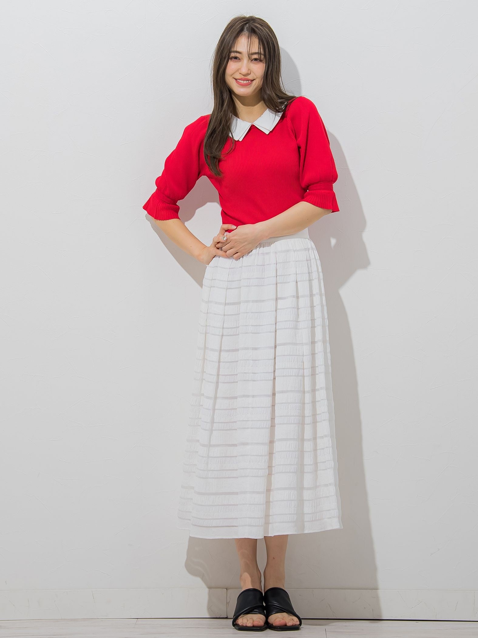 【大きいサイズ】シャーリングシアースカート