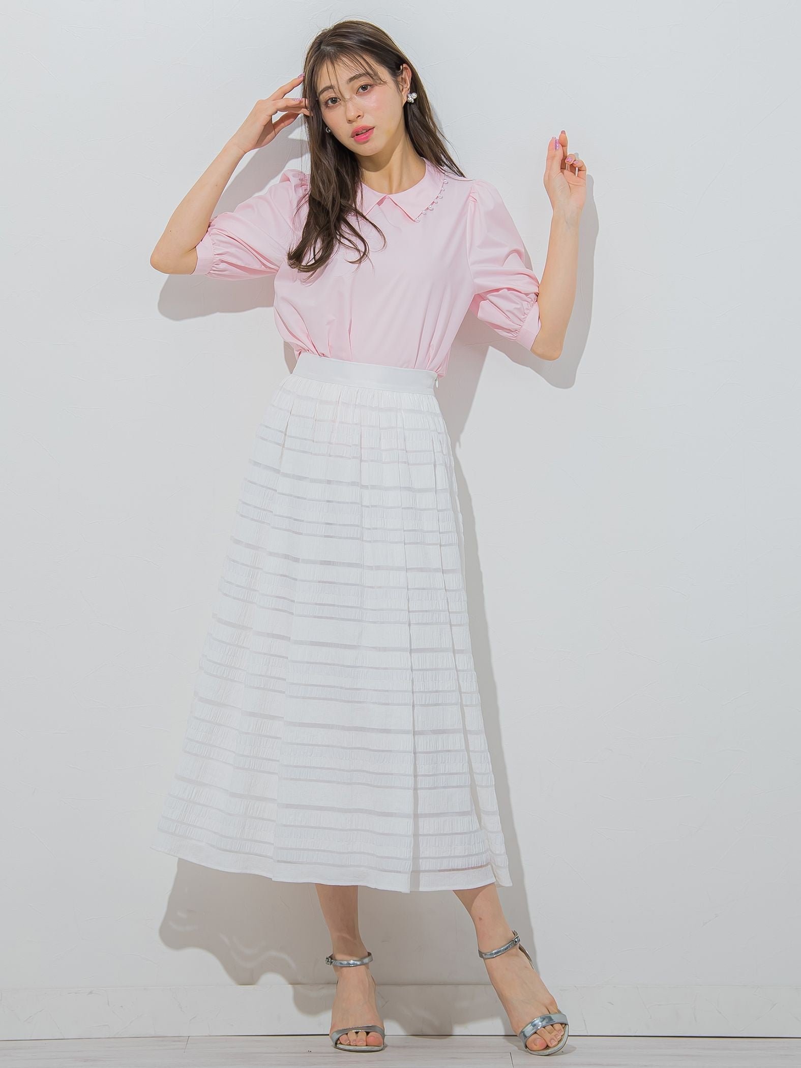【大きいサイズ】シャーリングシアースカート