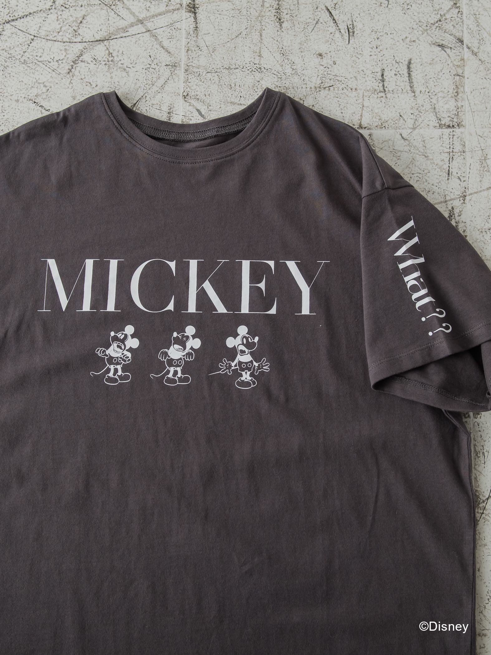 【DISNEY/ディズニー ミッキーマウス】MICKEYオーバーサイズTシャツ《洗濯機で洗える》