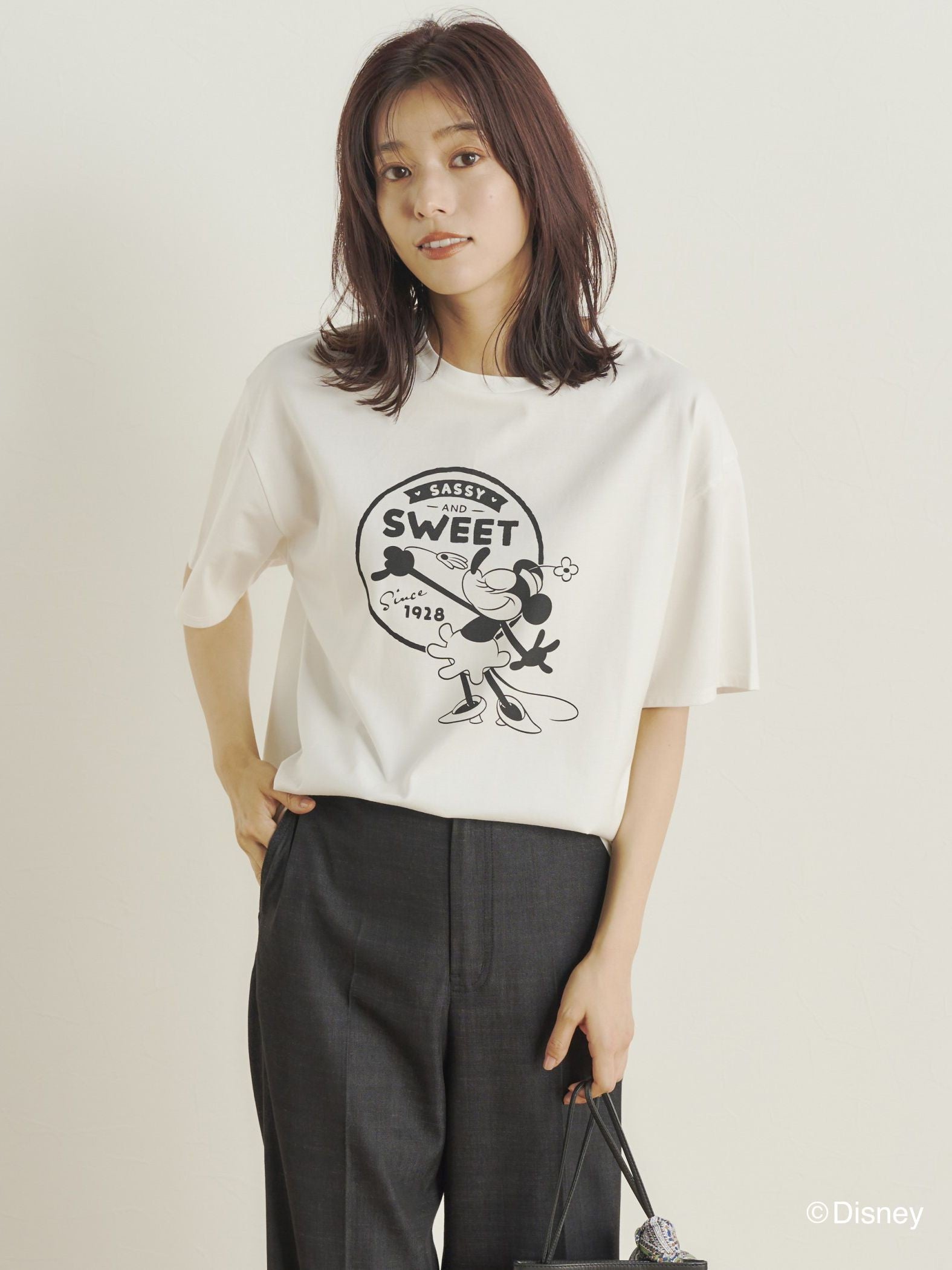 【BIOGRACE】ミニーマウスTシャツ≪蒸気船ウィリー≫