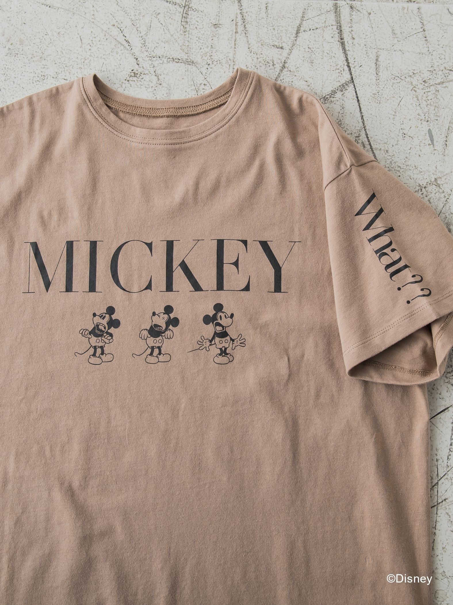 【DISNEY/ディズニー ミッキーマウス】MICKEYオーバーサイズTシャツ《洗濯機で洗える》