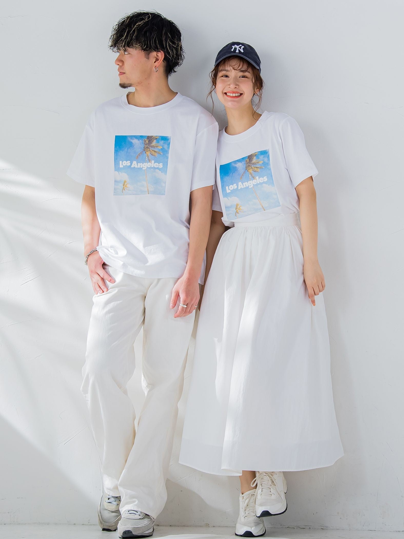 【畔勝遥さんコラボ商品】《unisex》Palm treeフォトプリントTシャツ《洗濯機で洗える》