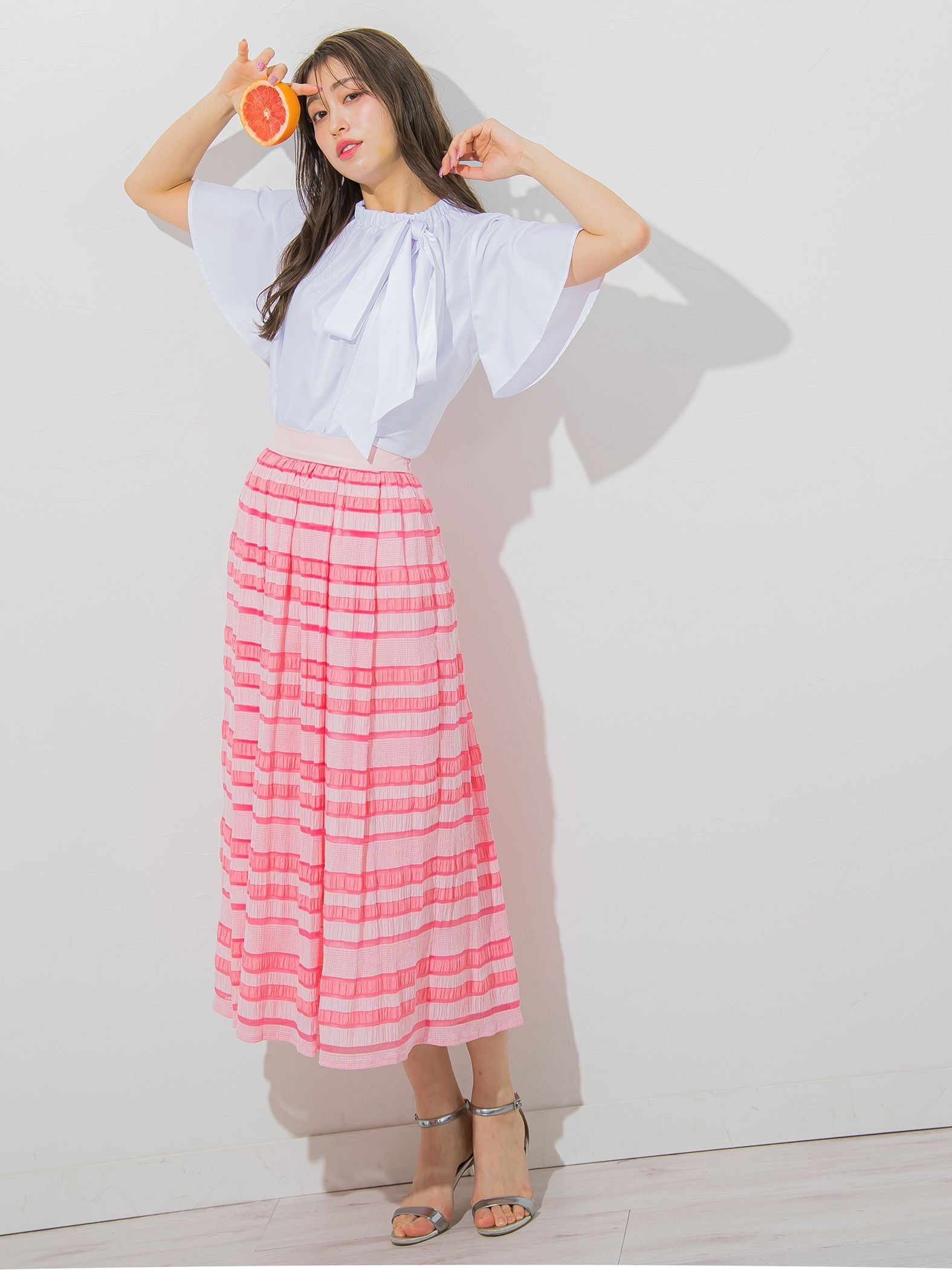 【大きいサイズ】シャーリングシアースカート