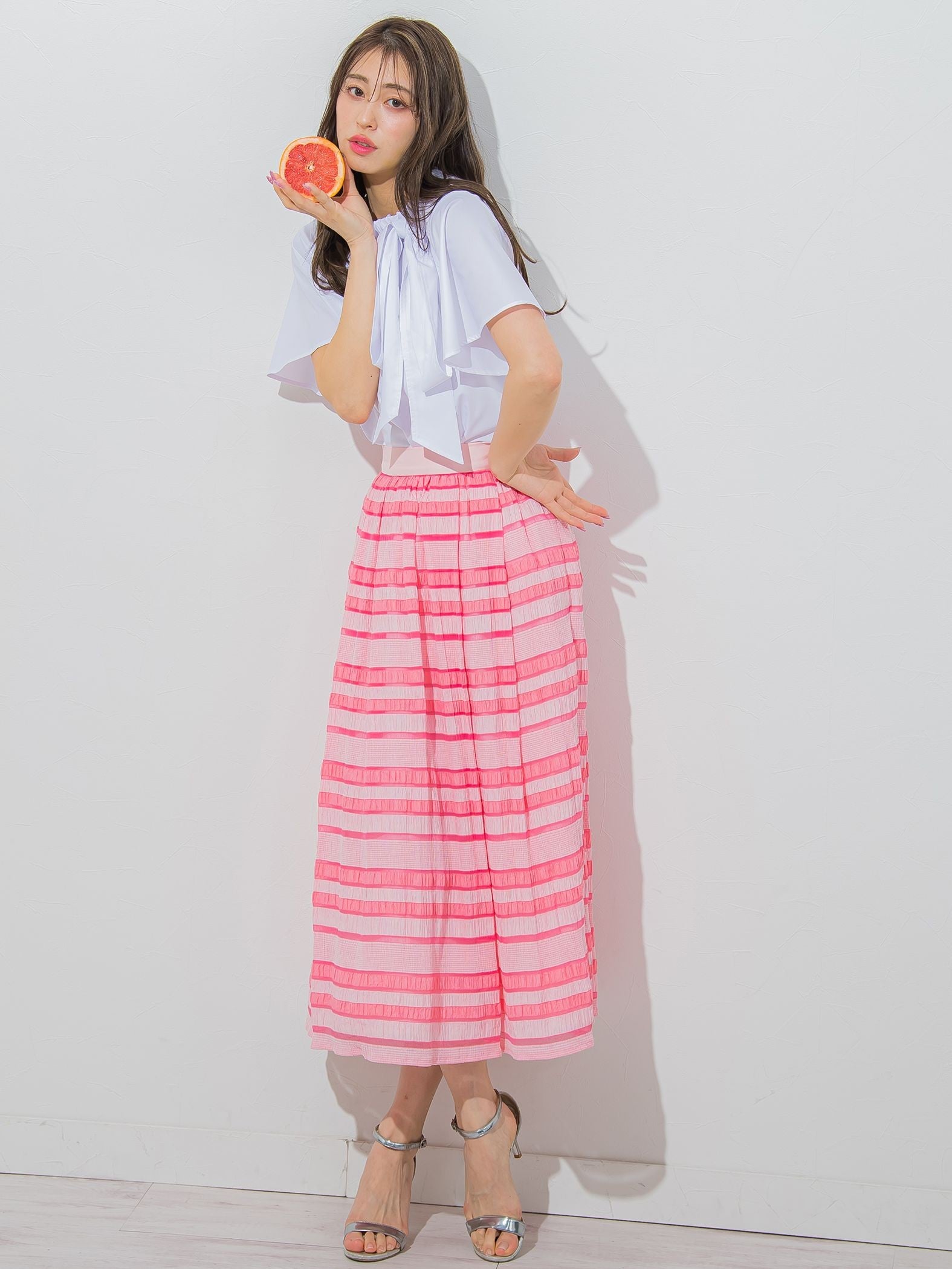【大きいサイズ】シャーリングシアースカート