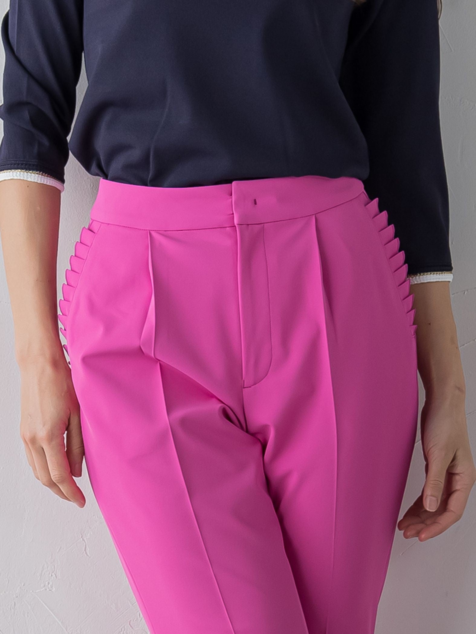 ポケットフリル美シルエットパンツ≪洗濯機で洗える≫