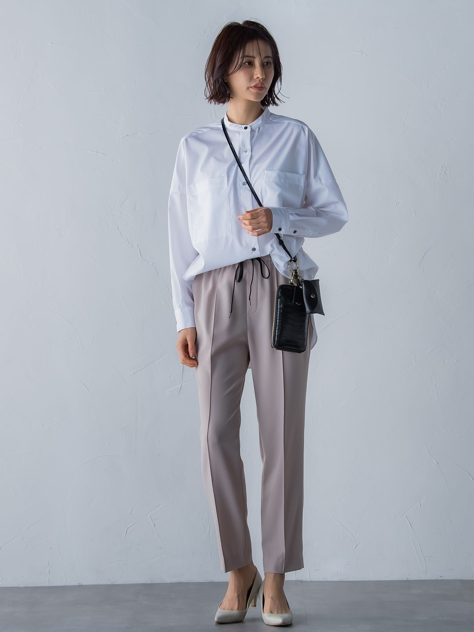 ドロストテーパードパンツ≪洗濯機で洗える≫