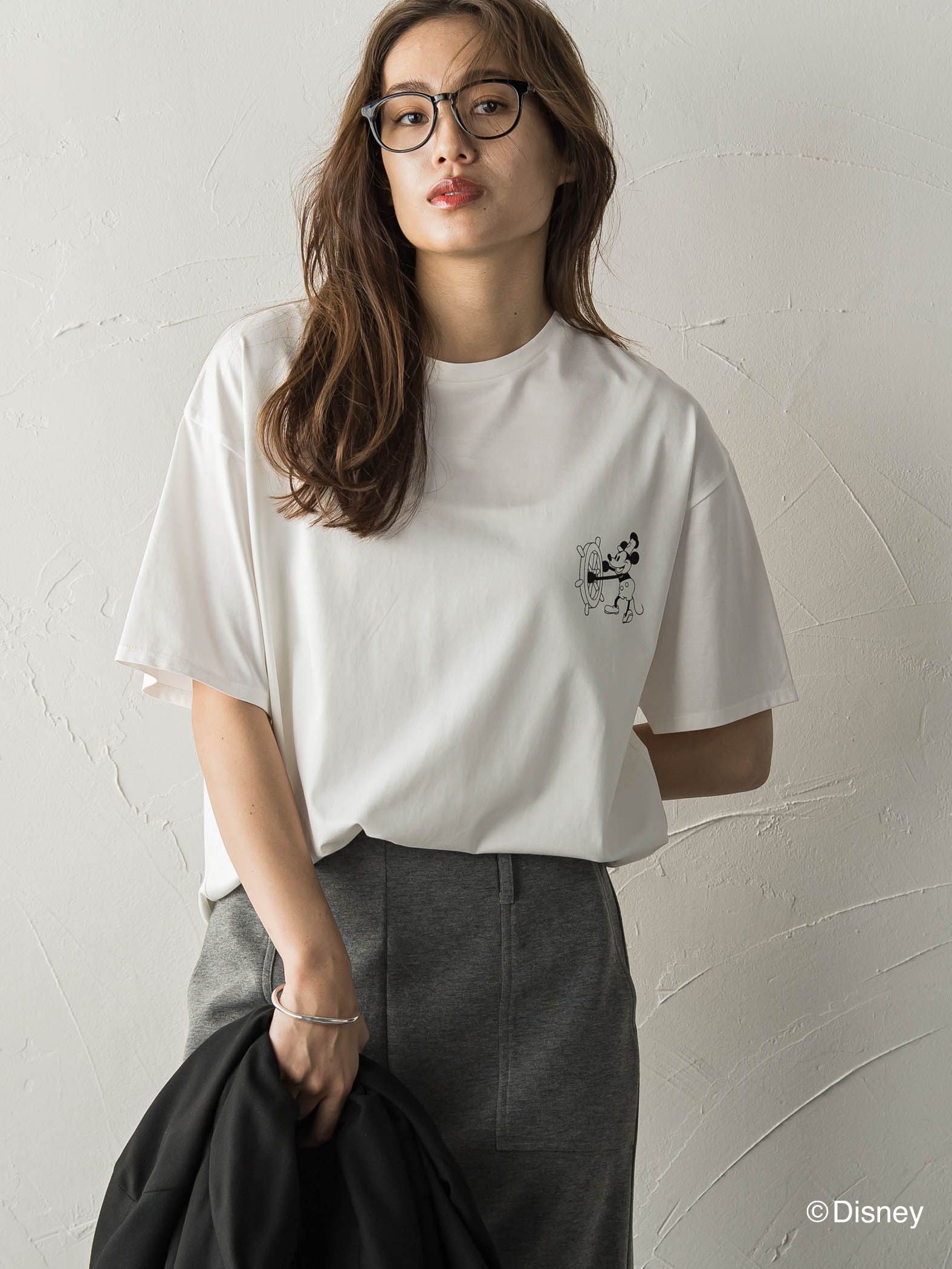 【BIOGRACE】ミッキーマウスTシャツ≪蒸気船ウィリー/洗濯機で洗える≫