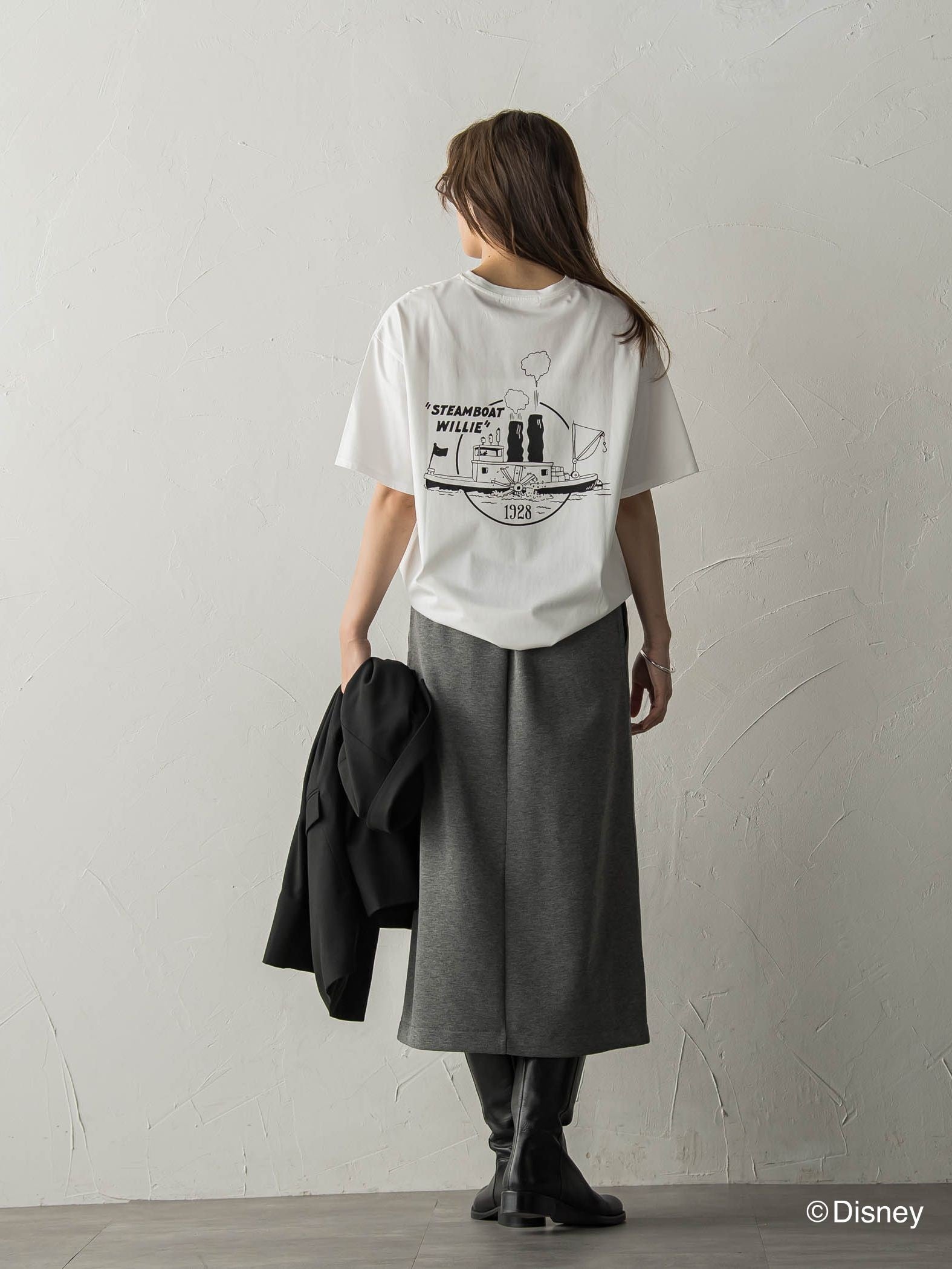 【BIOGRACE】ミッキーマウスTシャツ≪蒸気船ウィリー/洗濯機で洗える≫