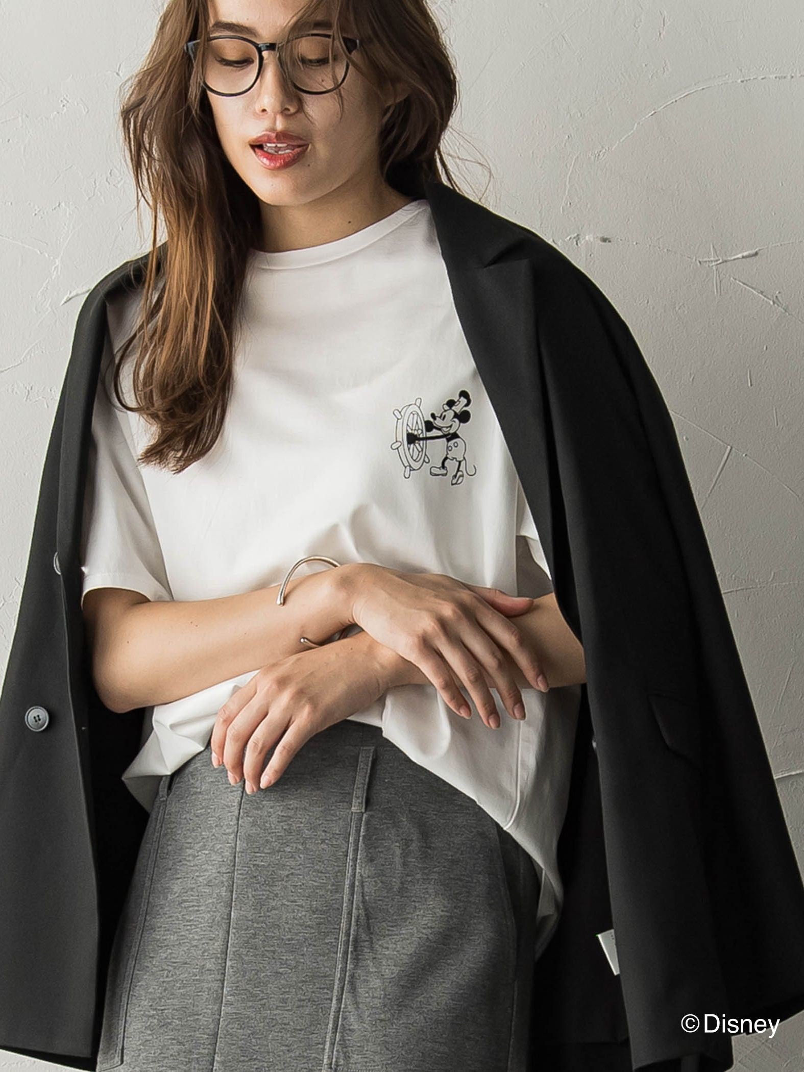 【BIOGRACE】ミッキーマウスTシャツ≪蒸気船ウィリー/洗濯機で洗える≫