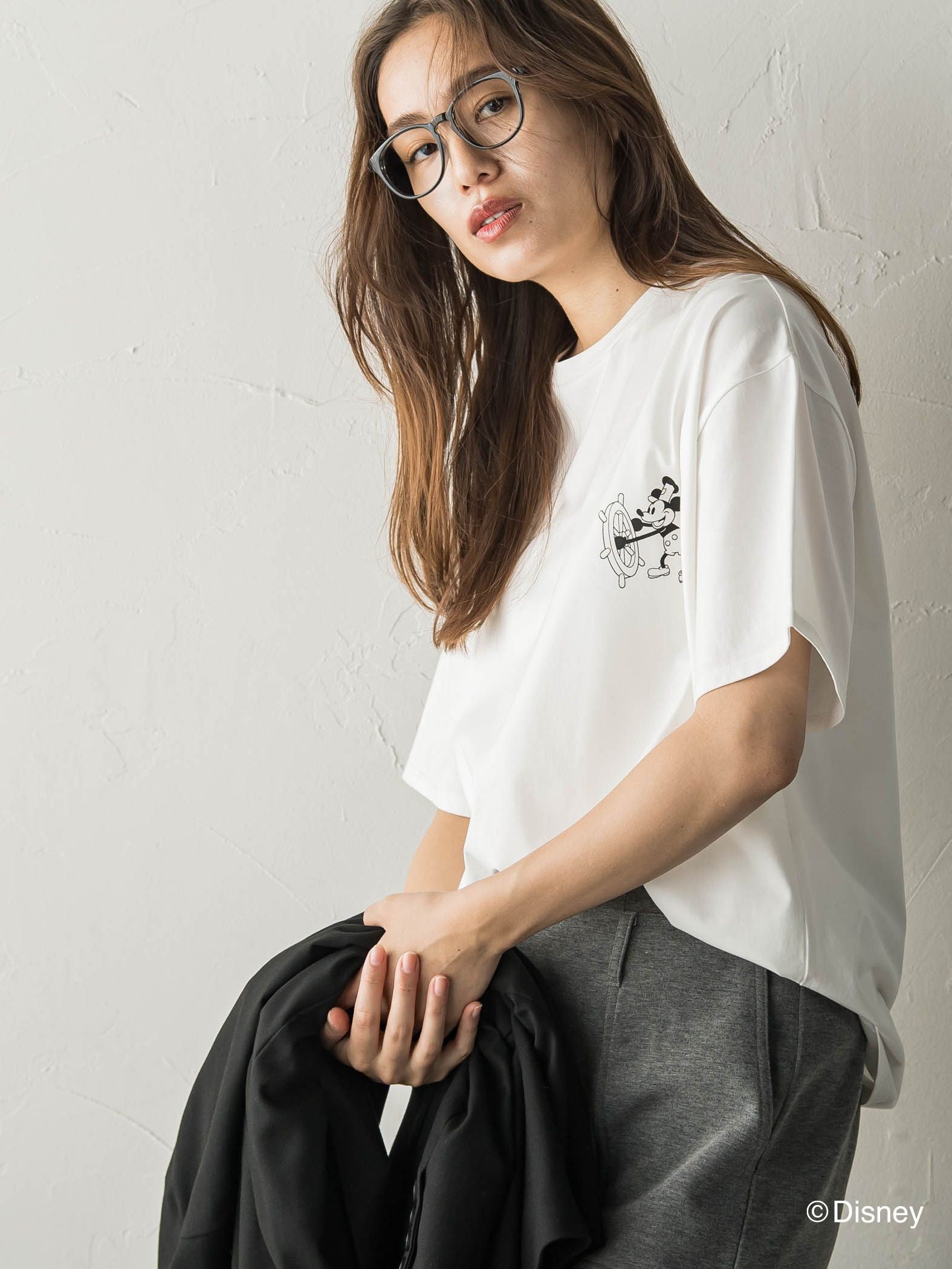 【BIOGRACE】ミッキーマウスTシャツ≪蒸気船ウィリー/洗濯機で洗える≫