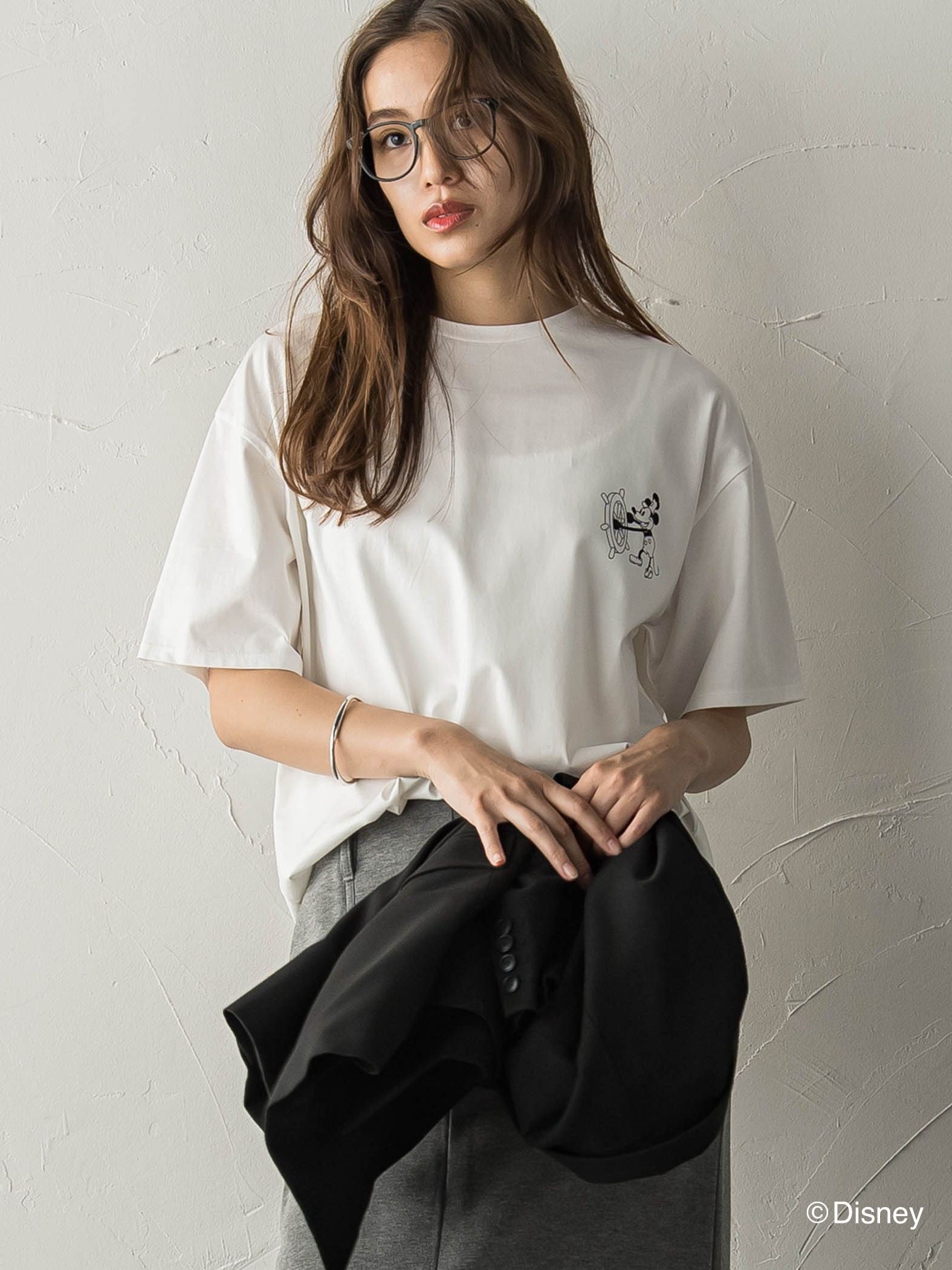 【BIOGRACE】ミッキーマウスTシャツ≪蒸気船ウィリー/洗濯機で洗える≫