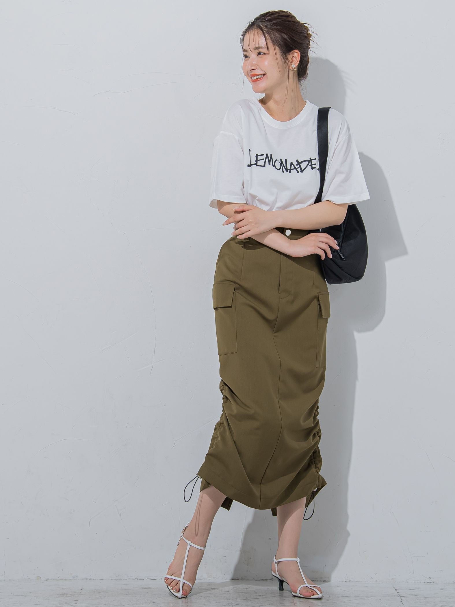 【夏のストリートファッション】レモネードプリントTシャツ《洗濯機で洗える》