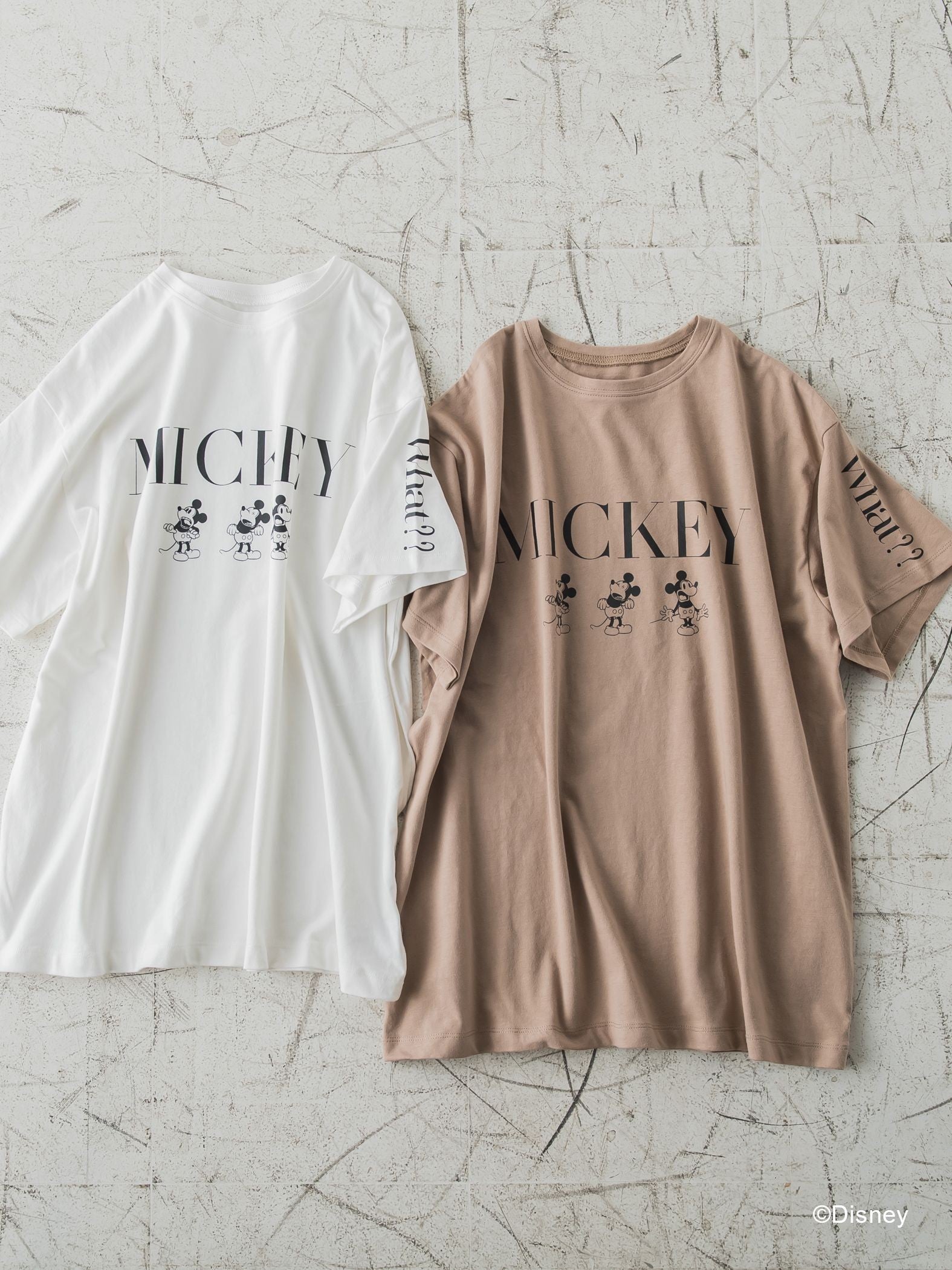 【DISNEY/ディズニー ミッキーマウス】MICKEYオーバーサイズTシャツ《洗濯機で洗える》