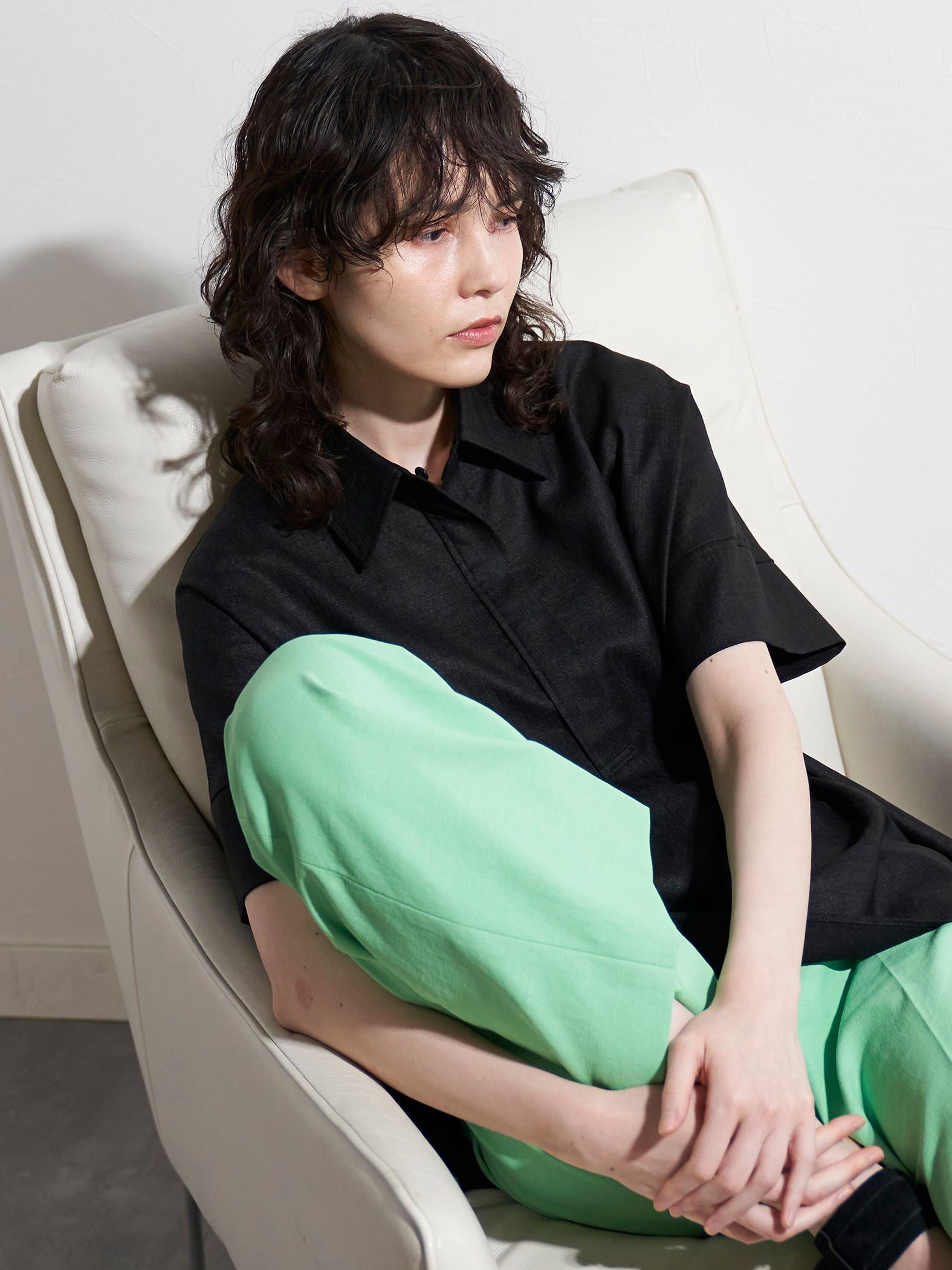 【大きいサイズ】【極】シワになりにくいファージュストレッチブラウス《吸湿速乾/洗濯機で洗える》