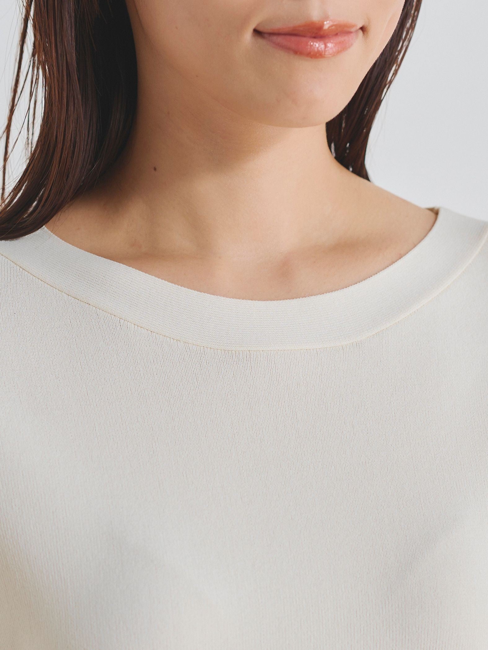 フレンチスリーブTシャツニット≪手洗い可能≫